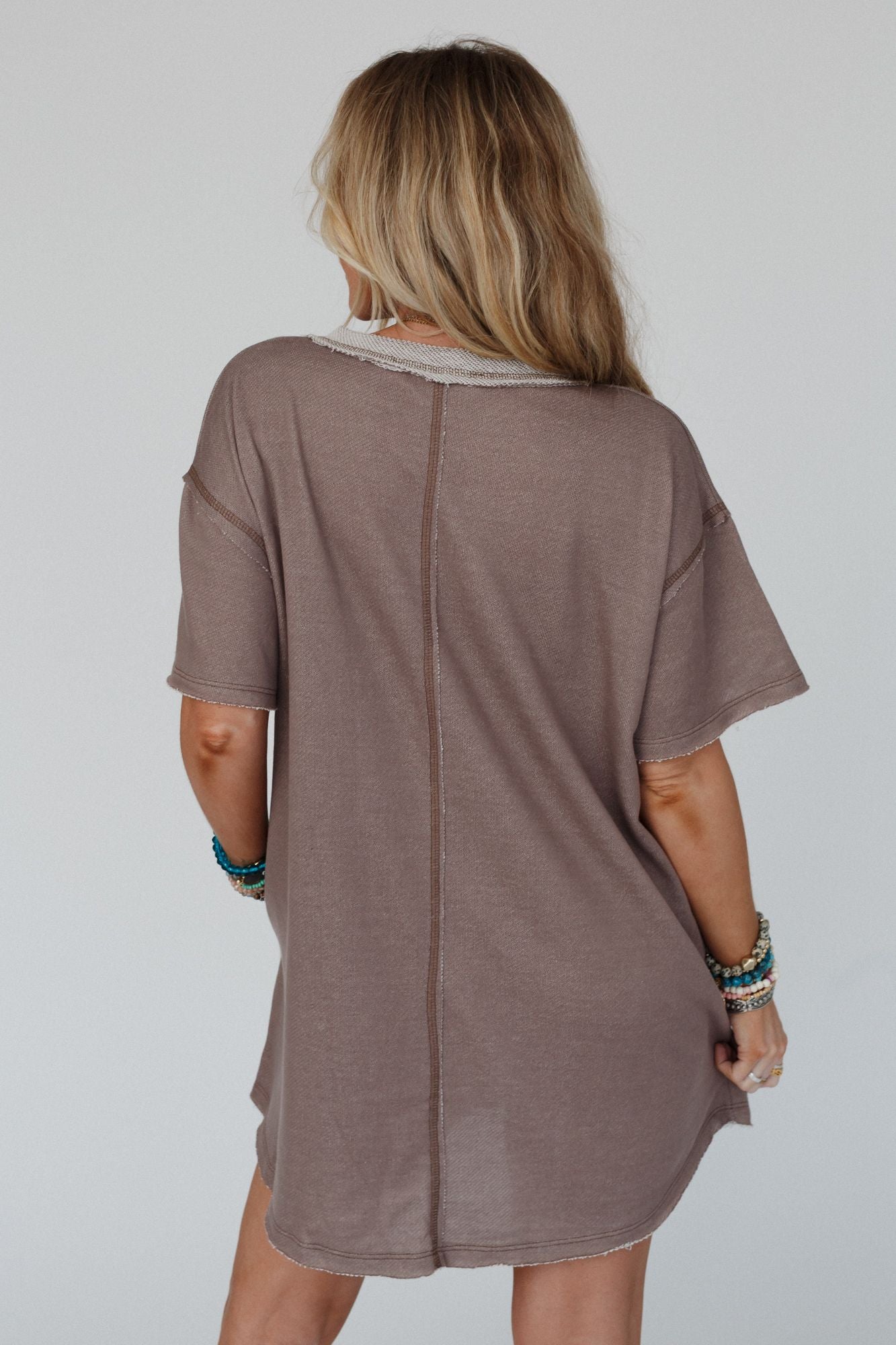 The Nest Jodi Tunic Dress - Mocha
