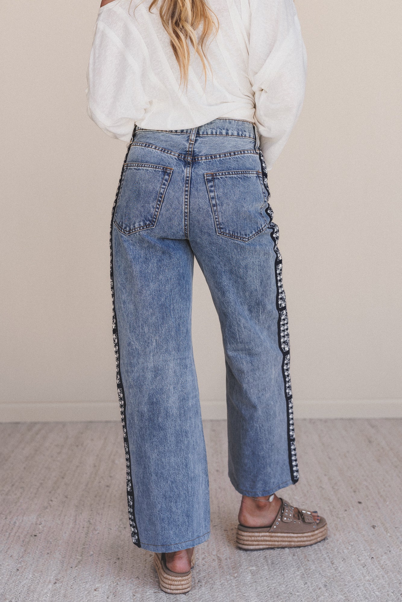 Wildwoven Crochet Jeans - Light Wash