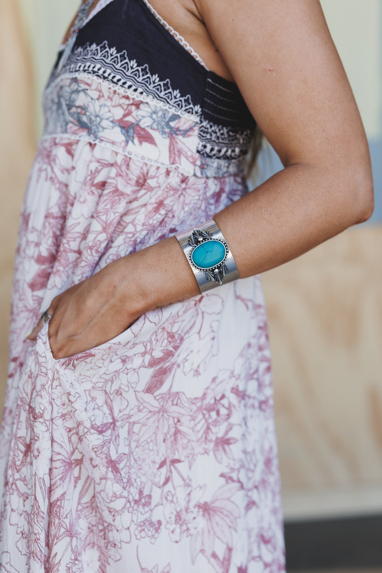 Meadow Moon Turquoise Cuff - Turquoise