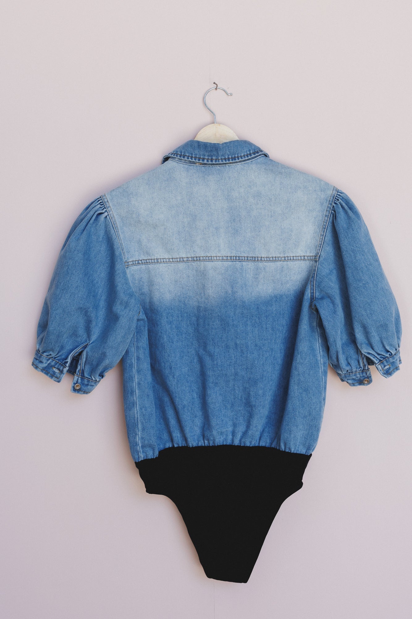 Western Luxe Embroidered Bodysuit - Medium Wash