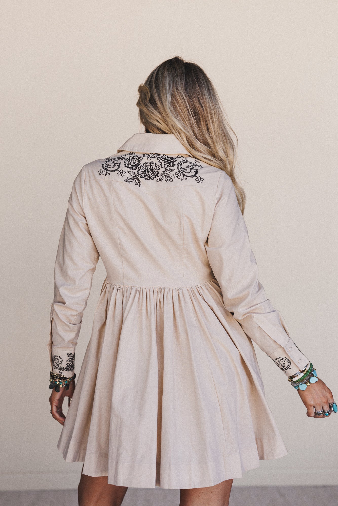 Always Yours Button Front Dress - Taupe