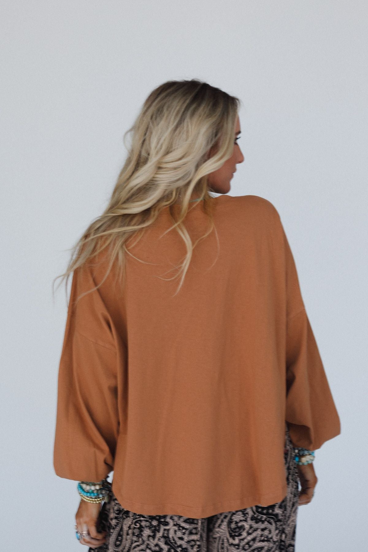 Ovalie Studded Star Top - Caramel