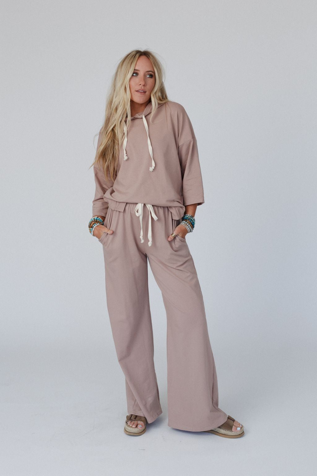 The Nest Arianna Top And Pant Set - Mocha