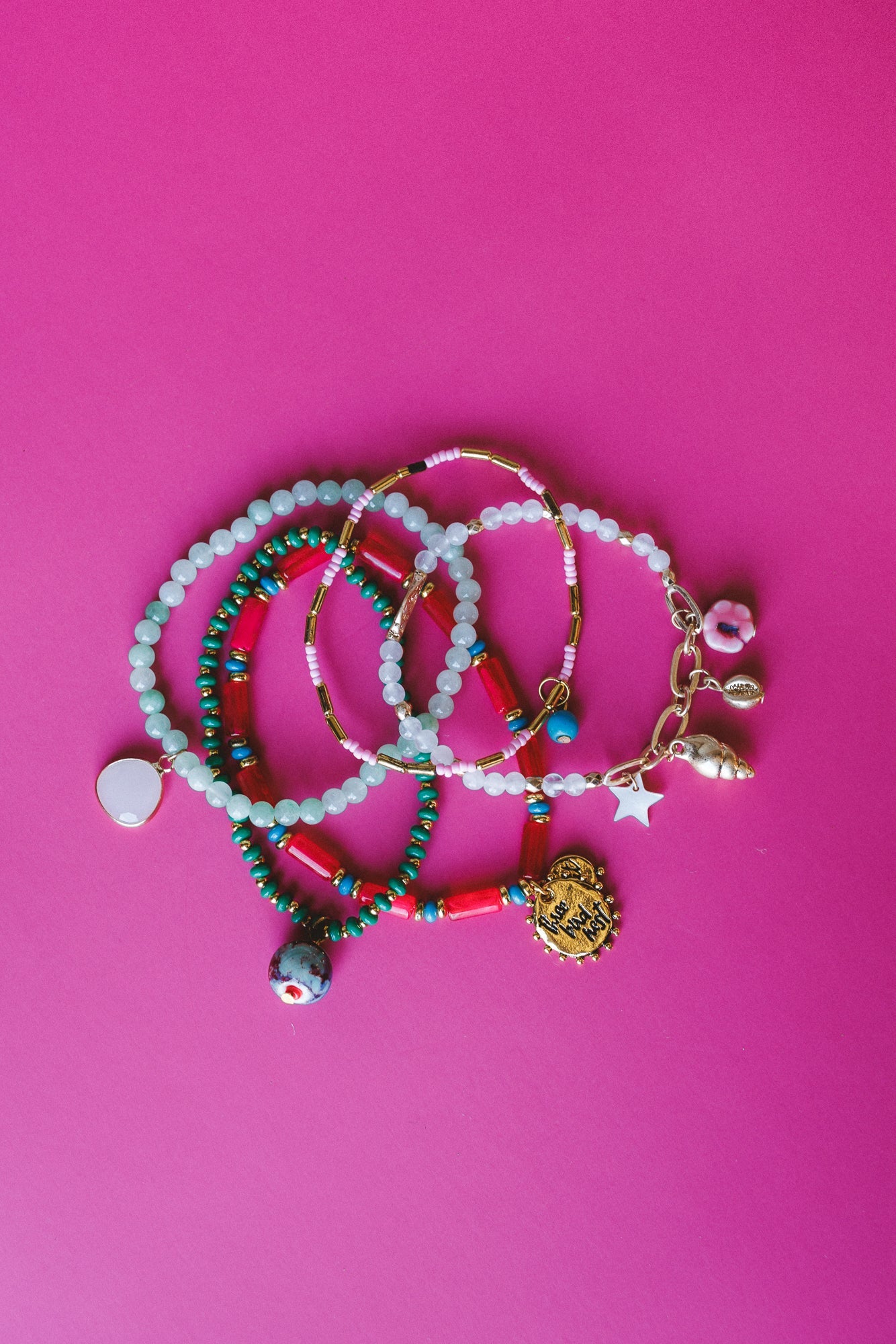 Earth Charm Bracelet Set - Multi