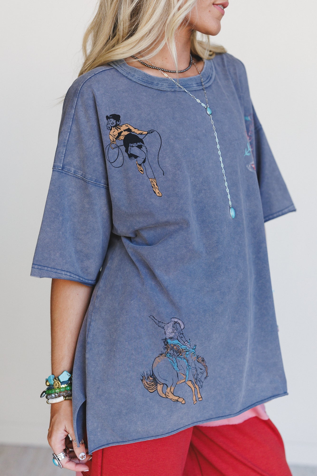 Heart Of A Cowgirl Top - Ash