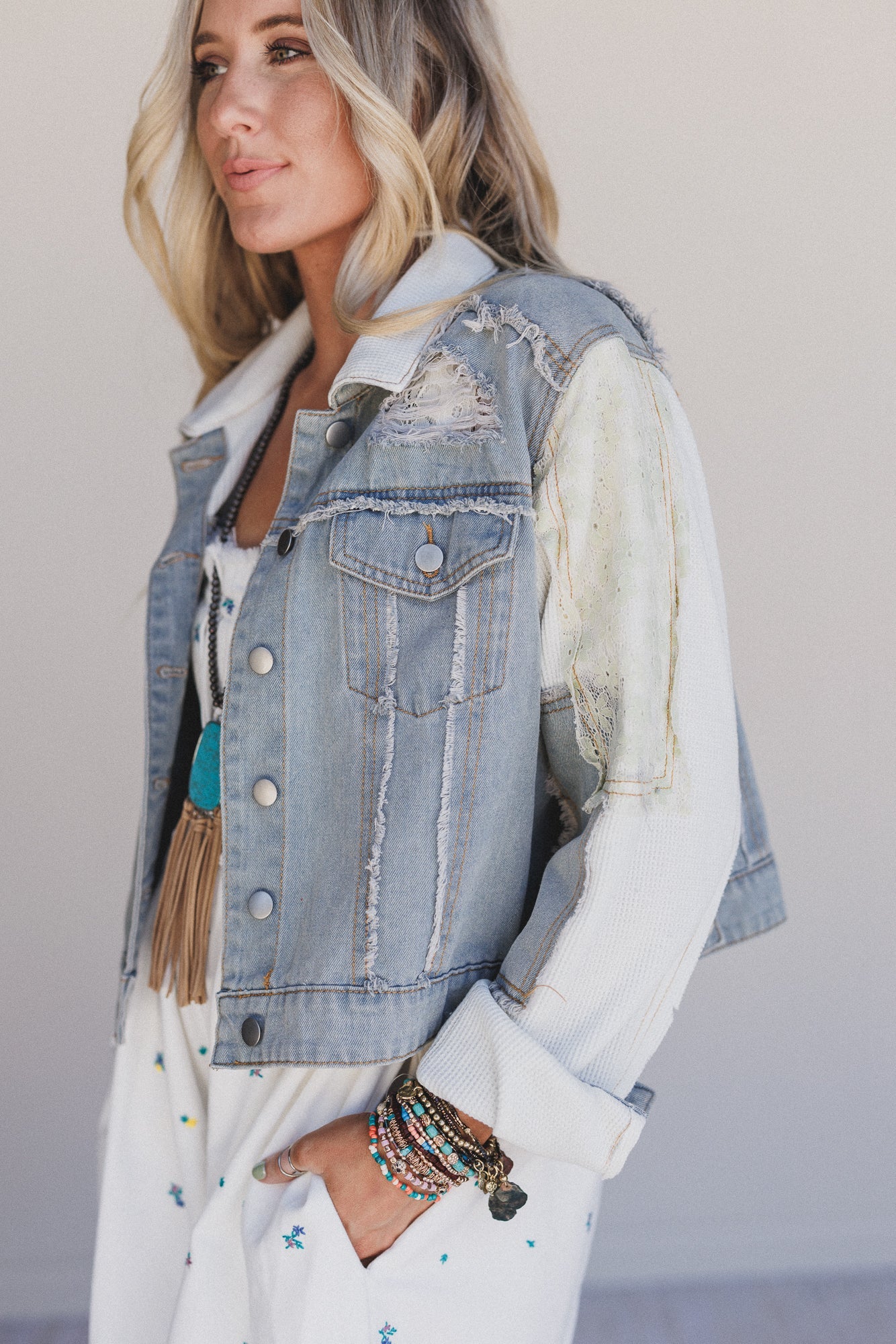 Pure Vibe Denim Jacket - Denim Multi