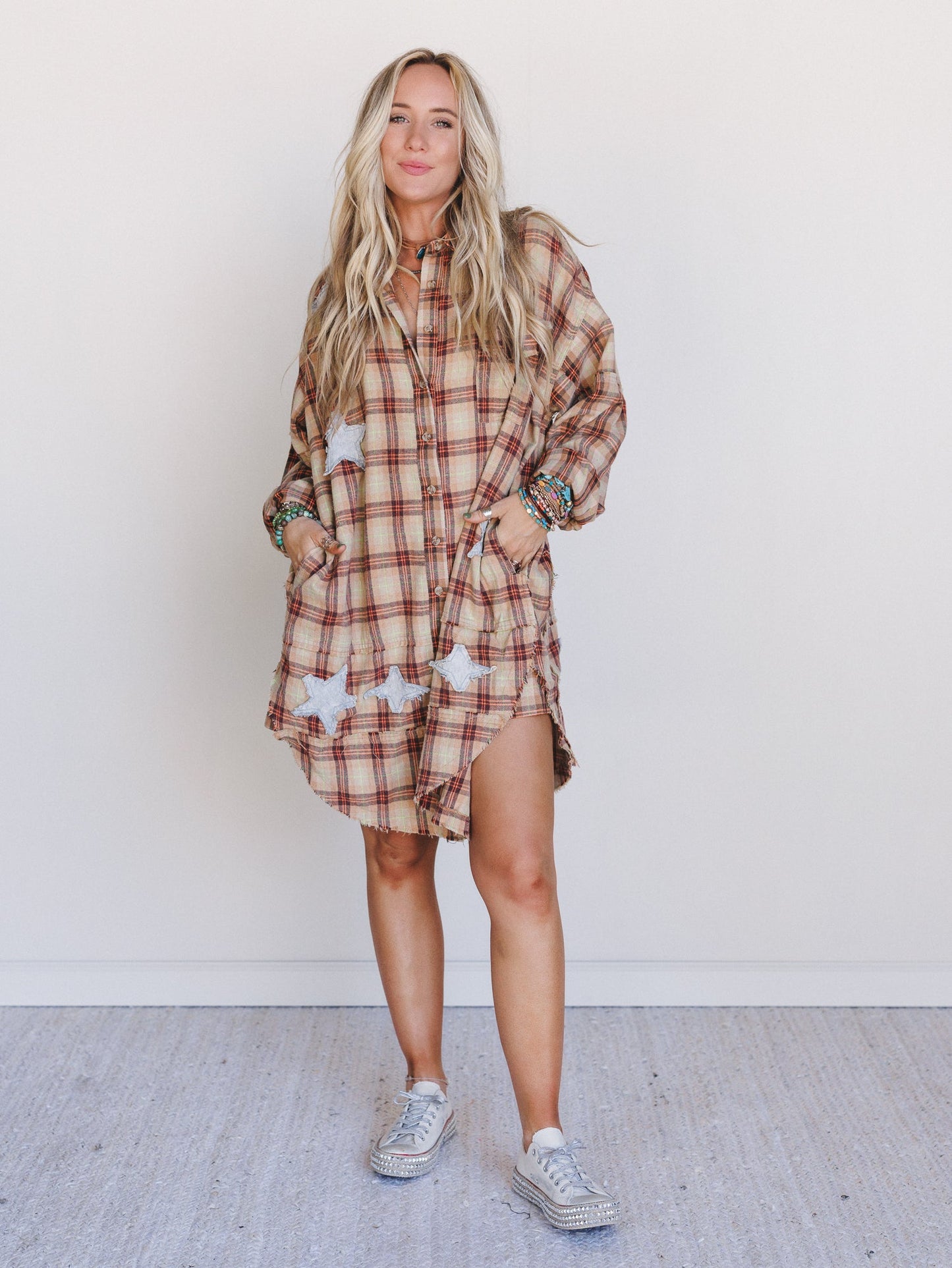 Southern Twilight Button Down Dress - Orange