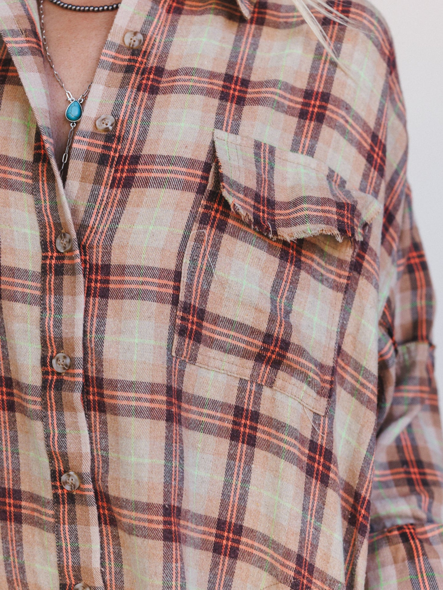 Southern Twilight Button Down Dress - Orange