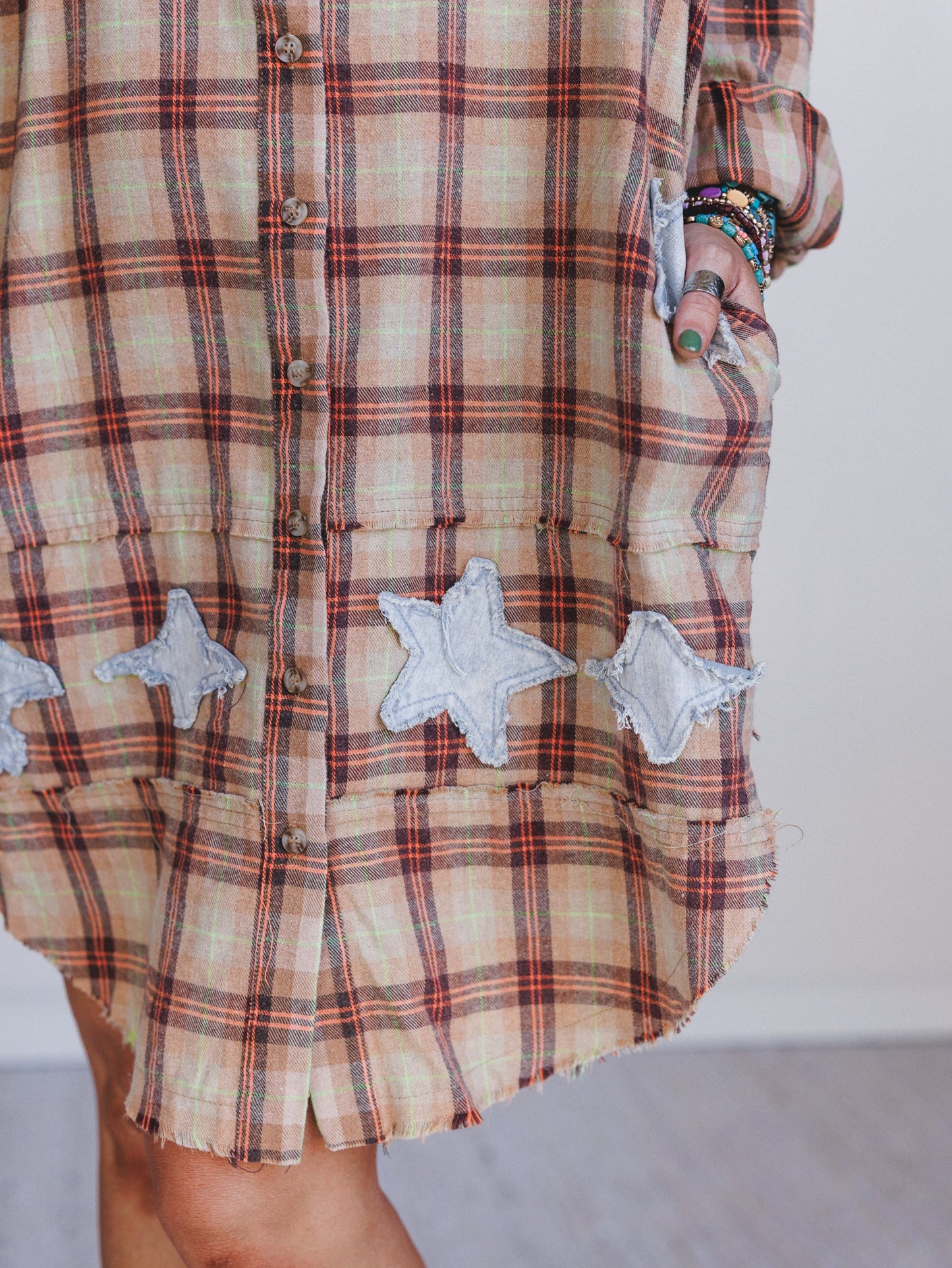 Southern Twilight Button Down Dress - Orange