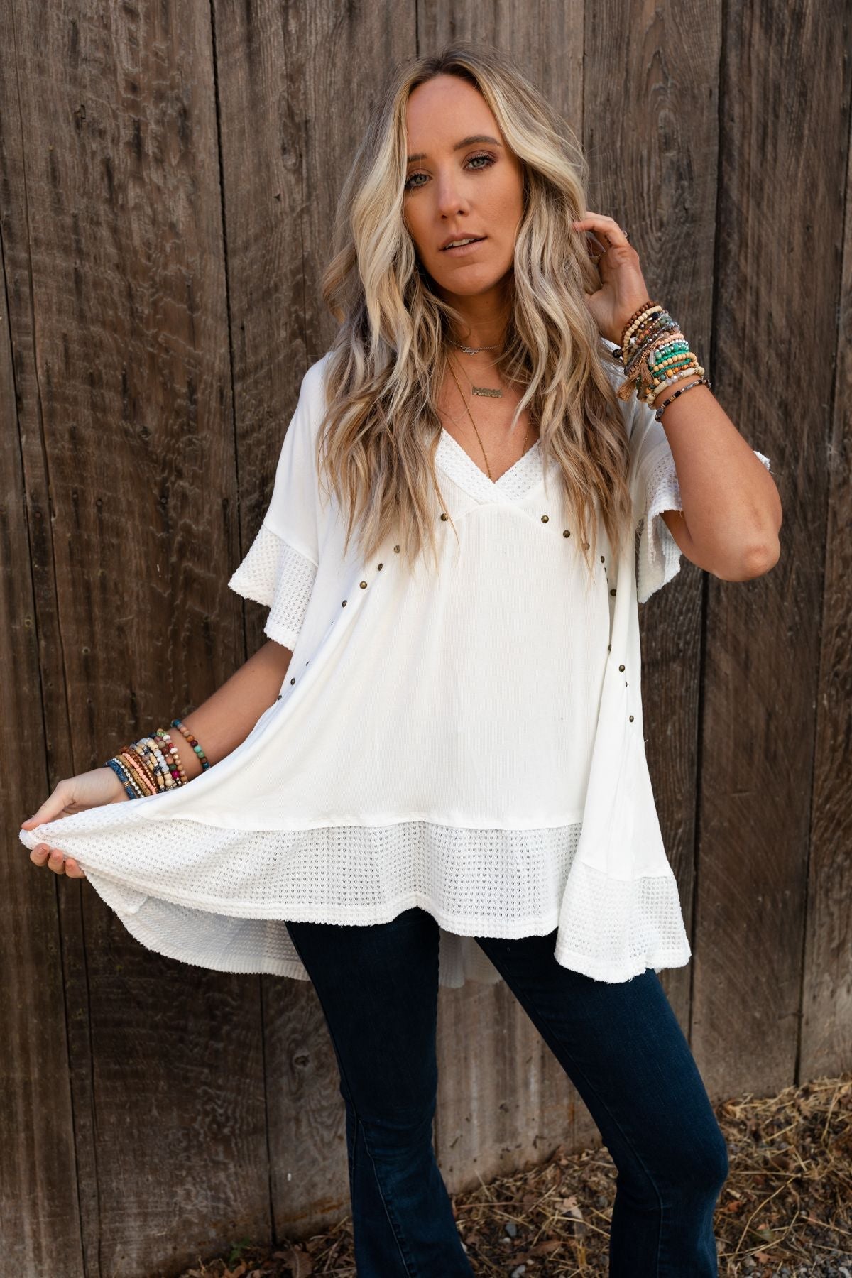 More Than Meets The Eye Tunic Top - Ivory