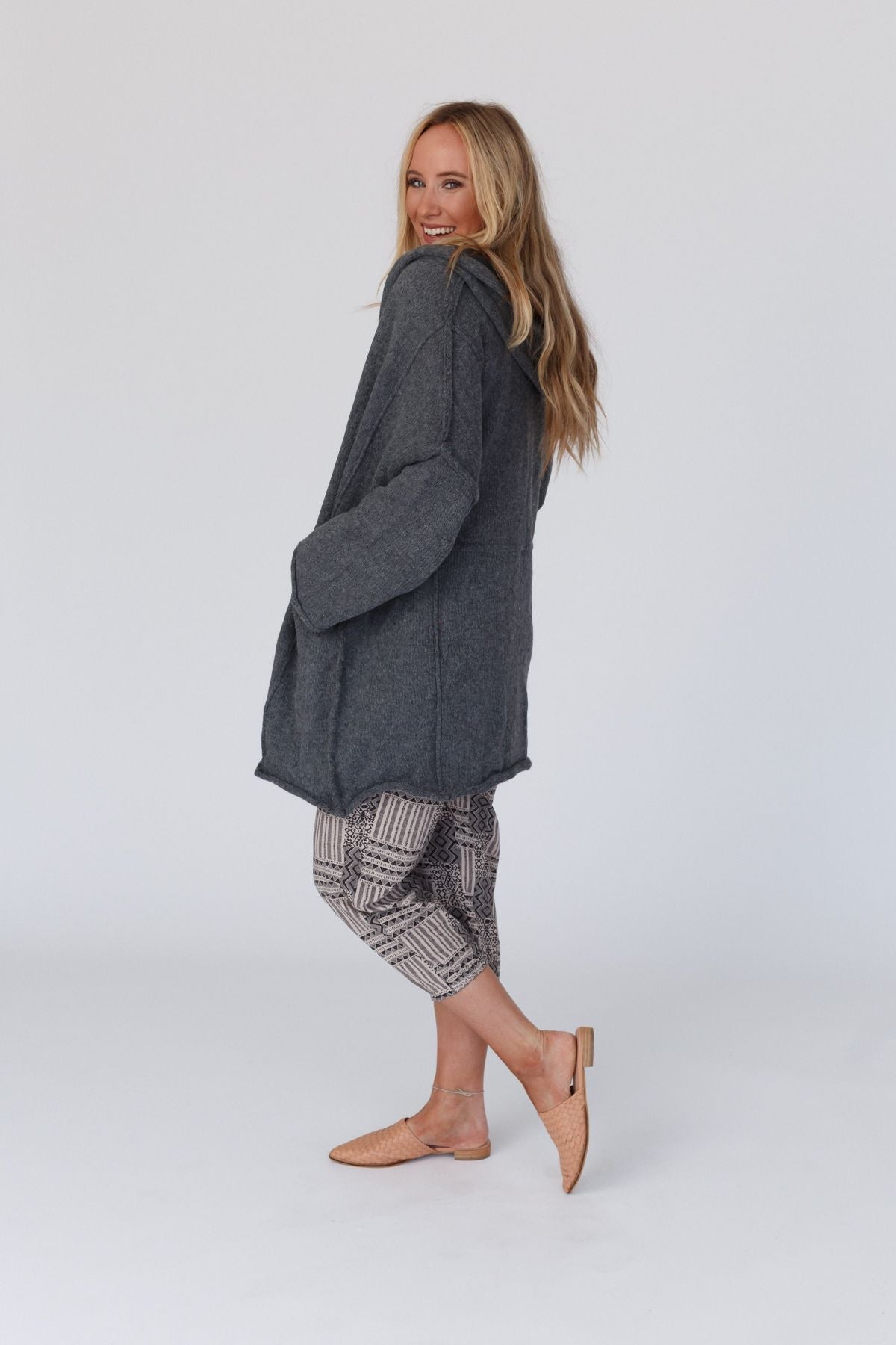 Charlie Oversized Cardigan - Charcoal