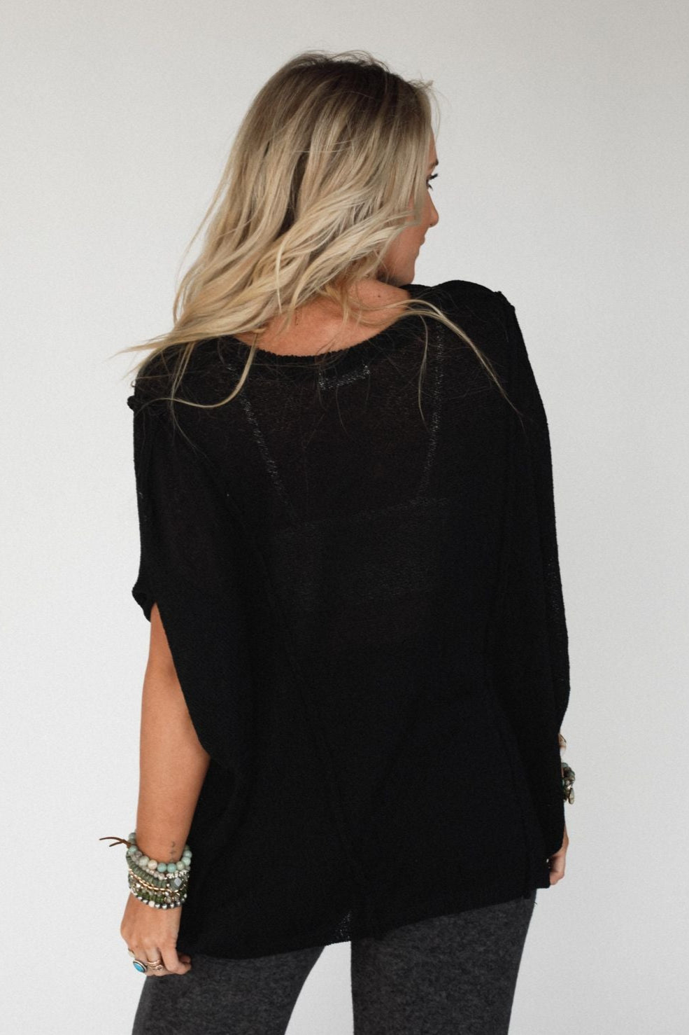 Magic Ahead Sweater Top - Black