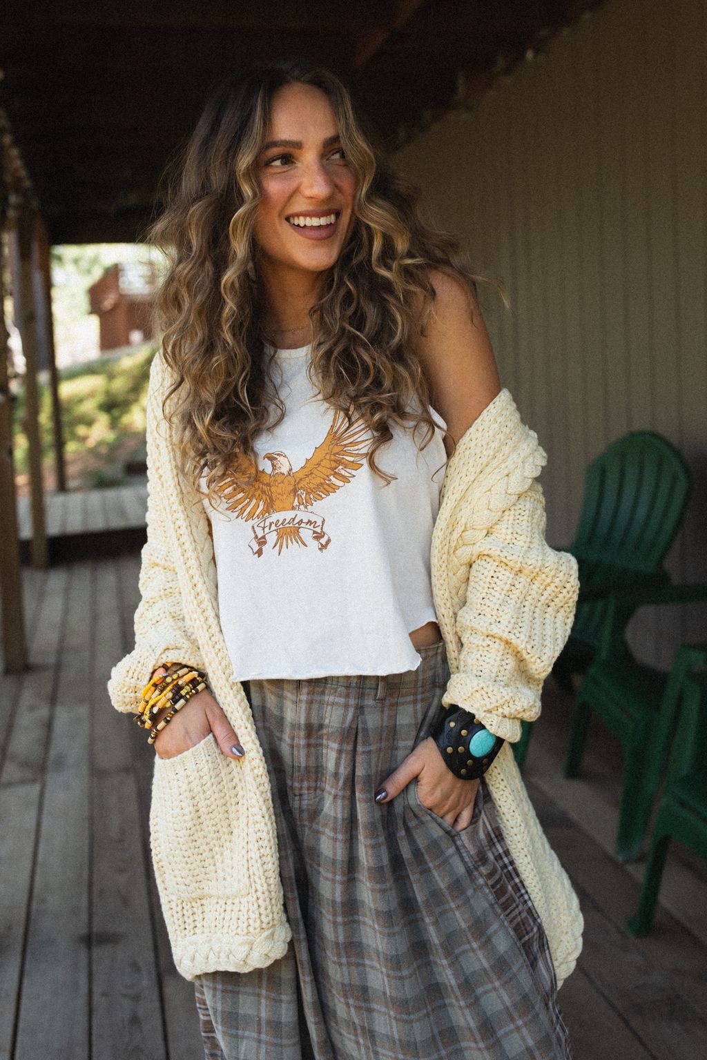 Sweet Melody Chunky Knit Cardigan - Yellow