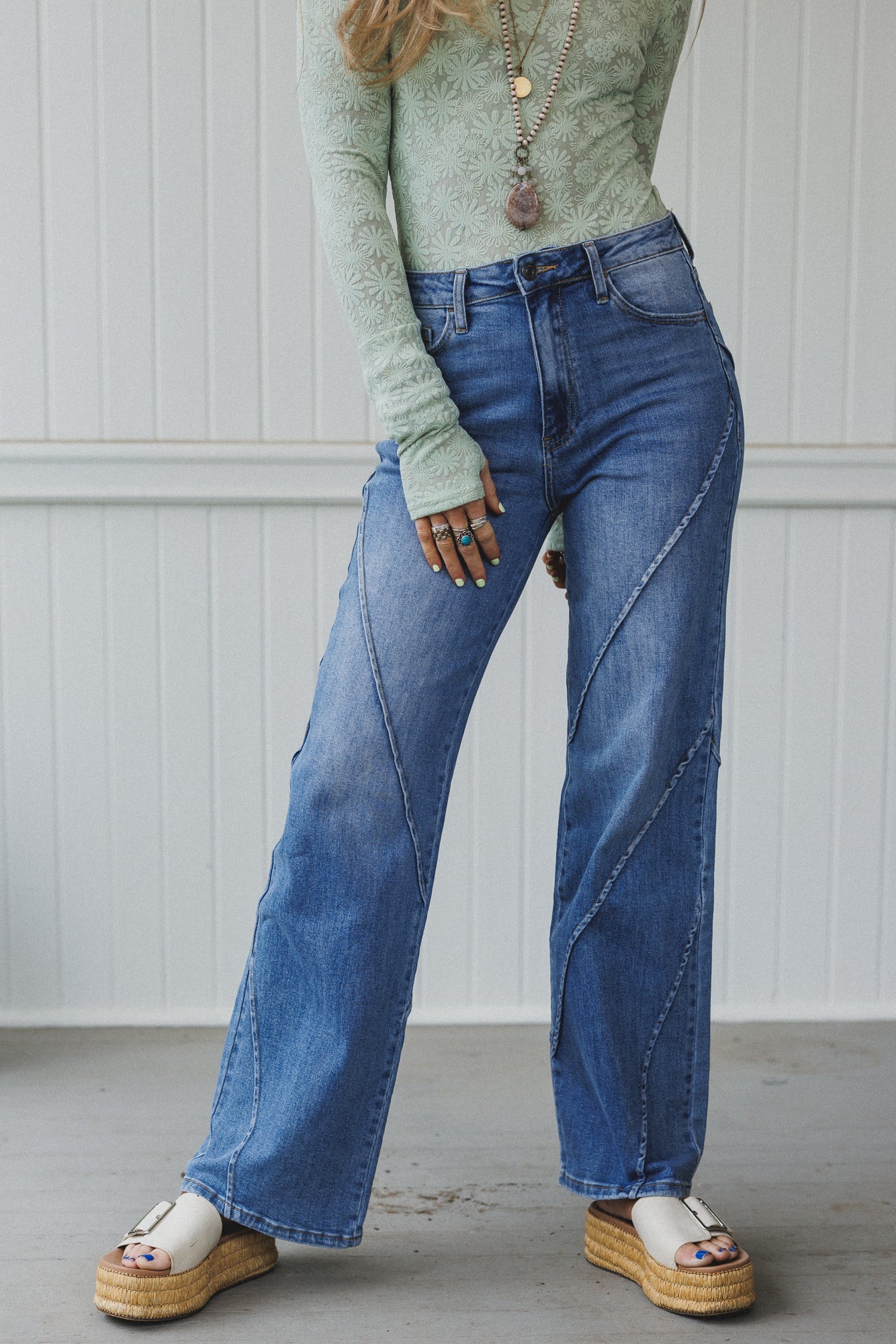 Laguna Wide Leg Jeans - Denim