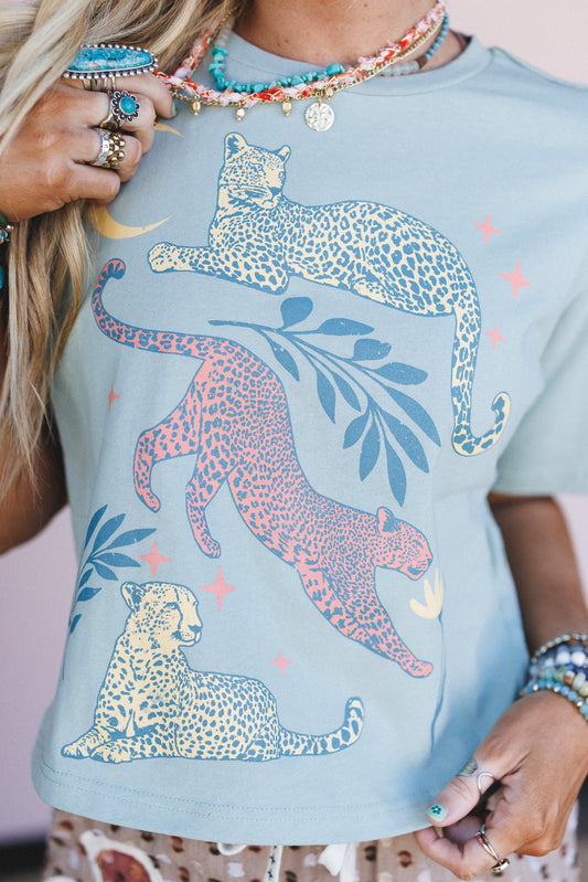 Moonlit Prowl Tee - Sage