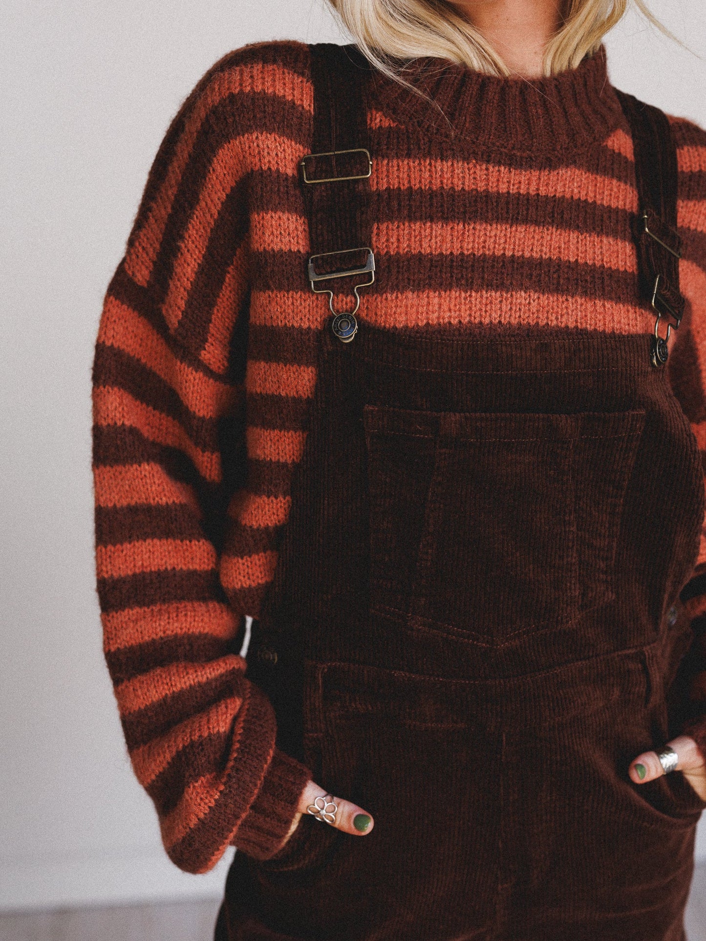 Wanderheart Corduroy Overalls - Brown