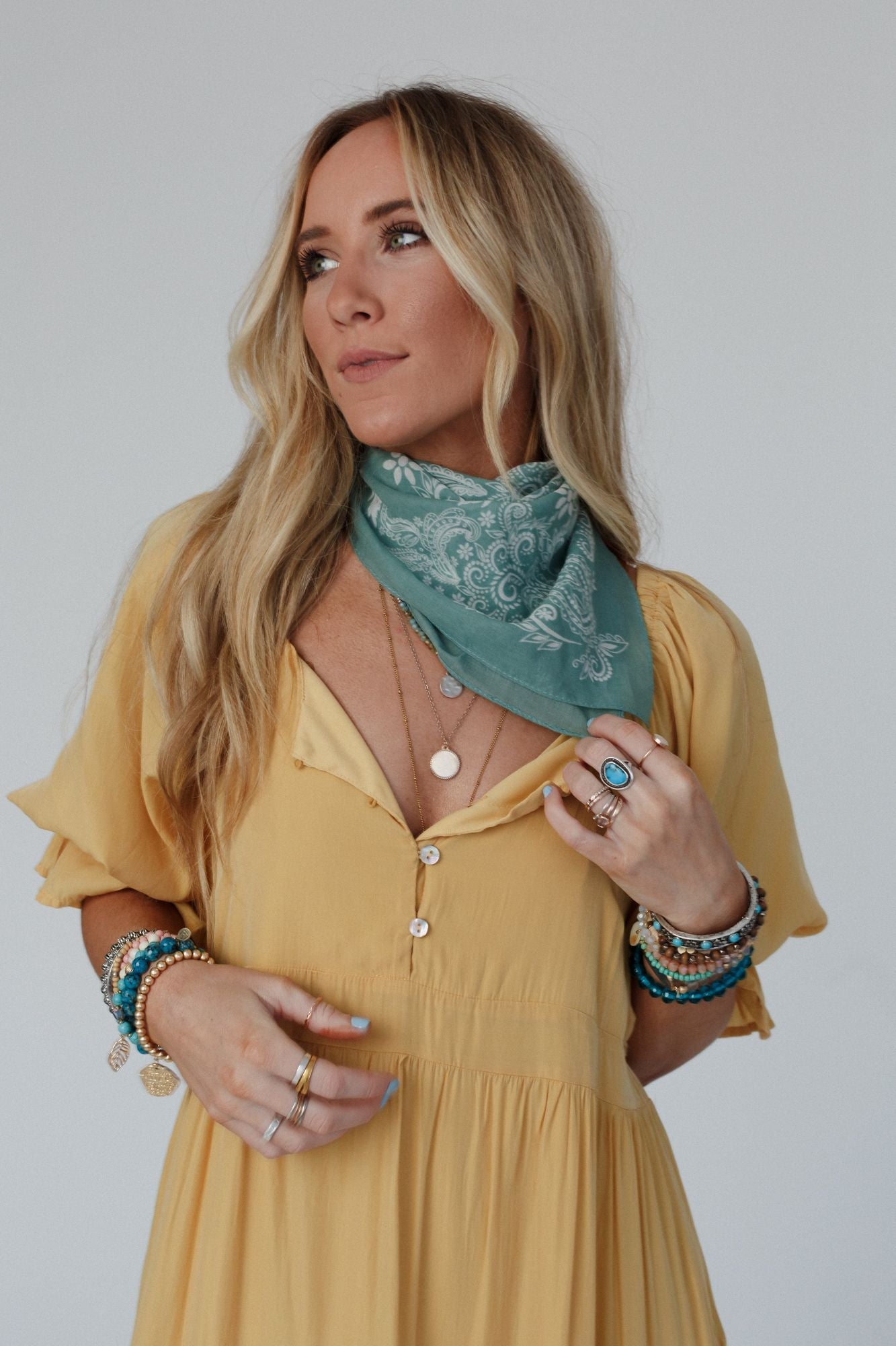 Paisley Meadow Bandana - Sage