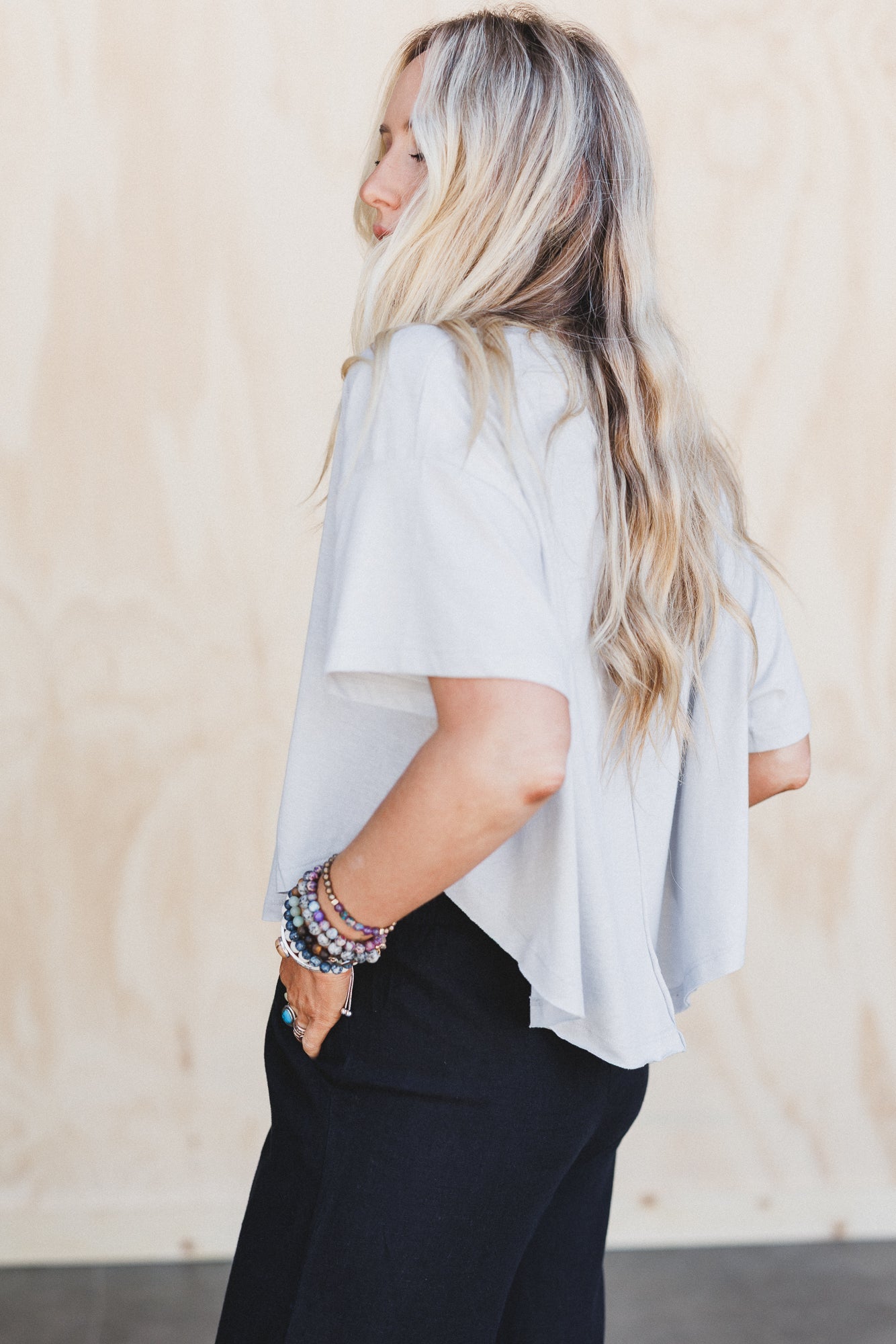 Soft Edge Top - Heather Grey