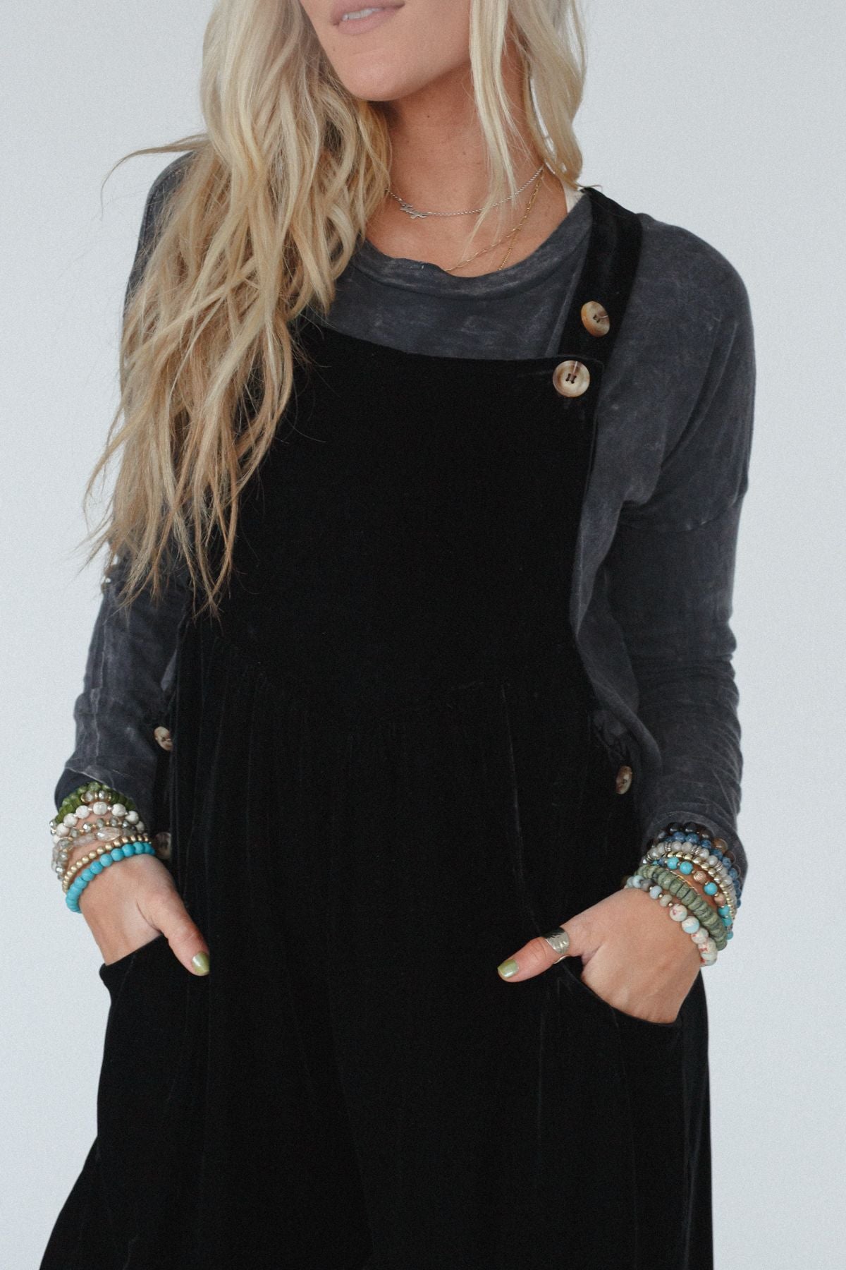 Beau Velvet Jumpsuit - Black