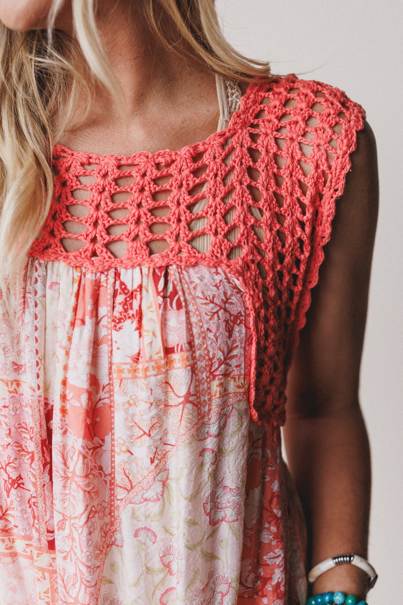 Cottage Dreams Floral Maxi Dress - Orange