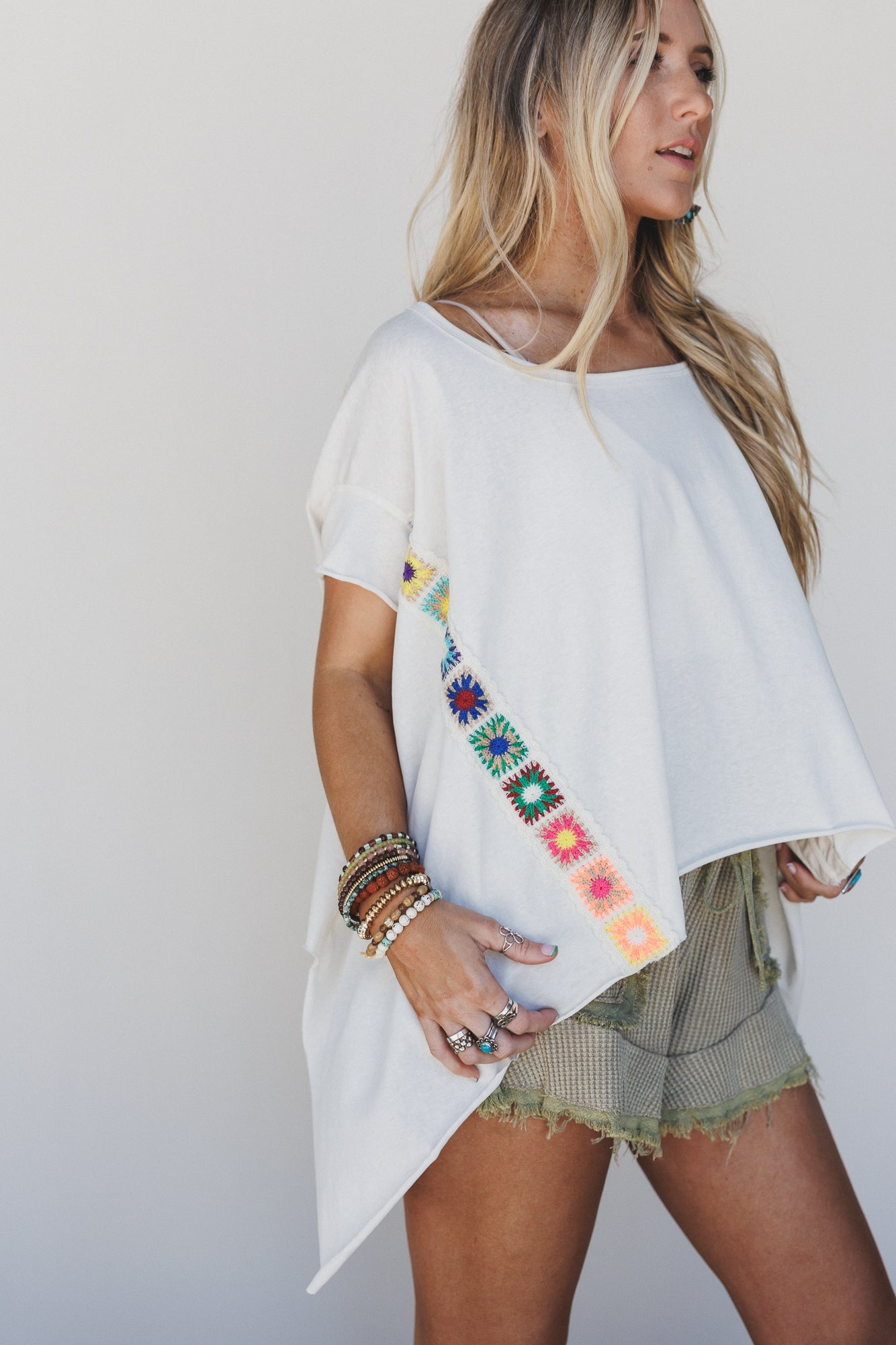 Cottage Bloom Crochet Top - Cream