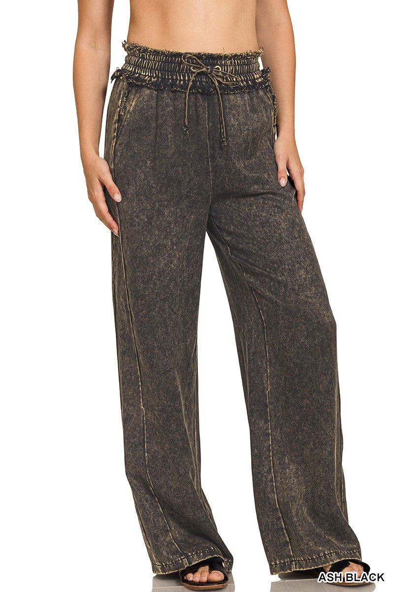 Out And About Drawstring Pants - Black