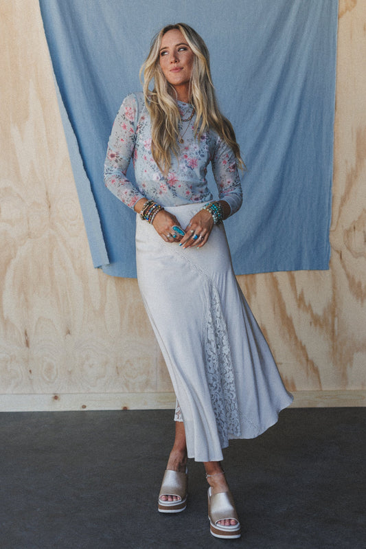 The Nest Made You Blush Floral Top - Sage