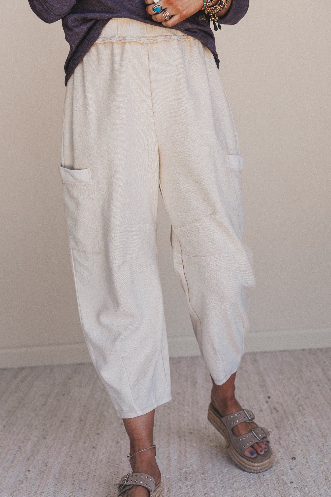 Nomad Flow Terry Knit Pants - Khaki