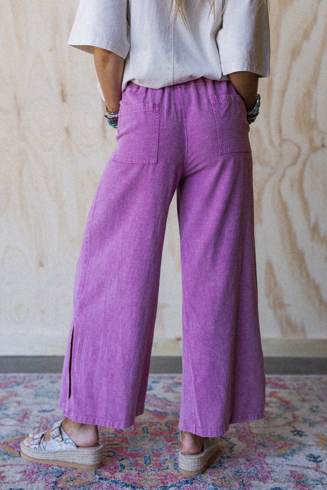 Dream Awake Wide Leg Pants - Pink
