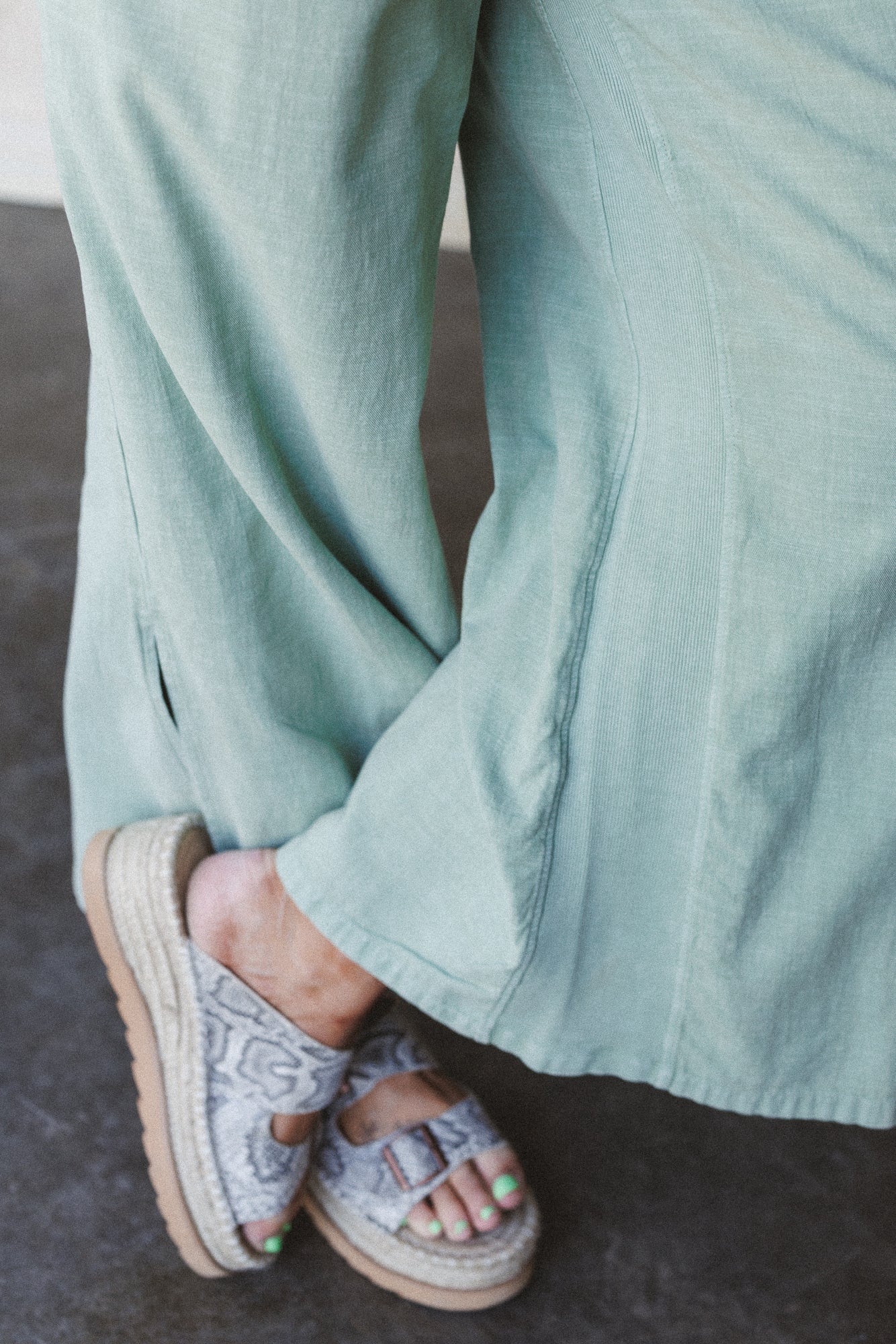 Dream Awake Wide Leg Pants - Sage