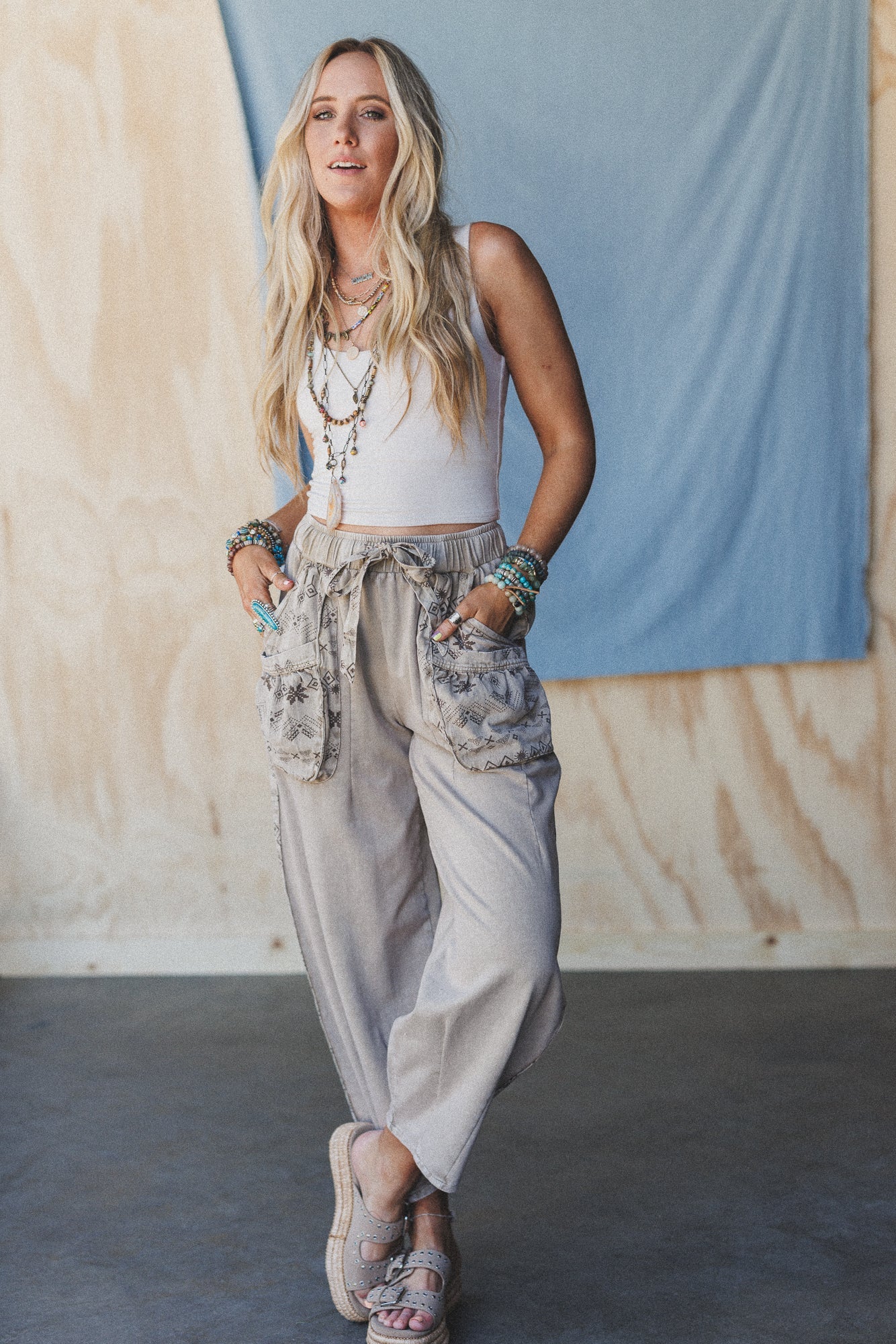 Zyana Wide Leg Pants - Mocha
