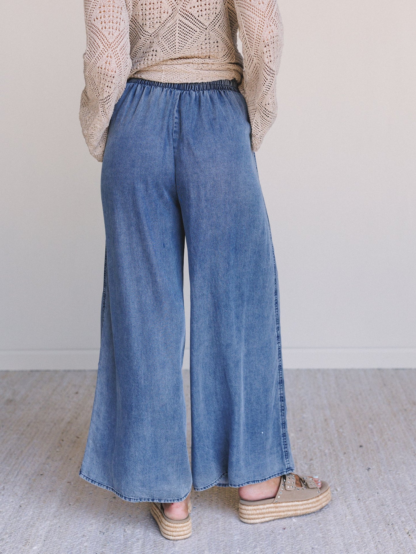 Desert Willow Wide Leg Pants - Denim