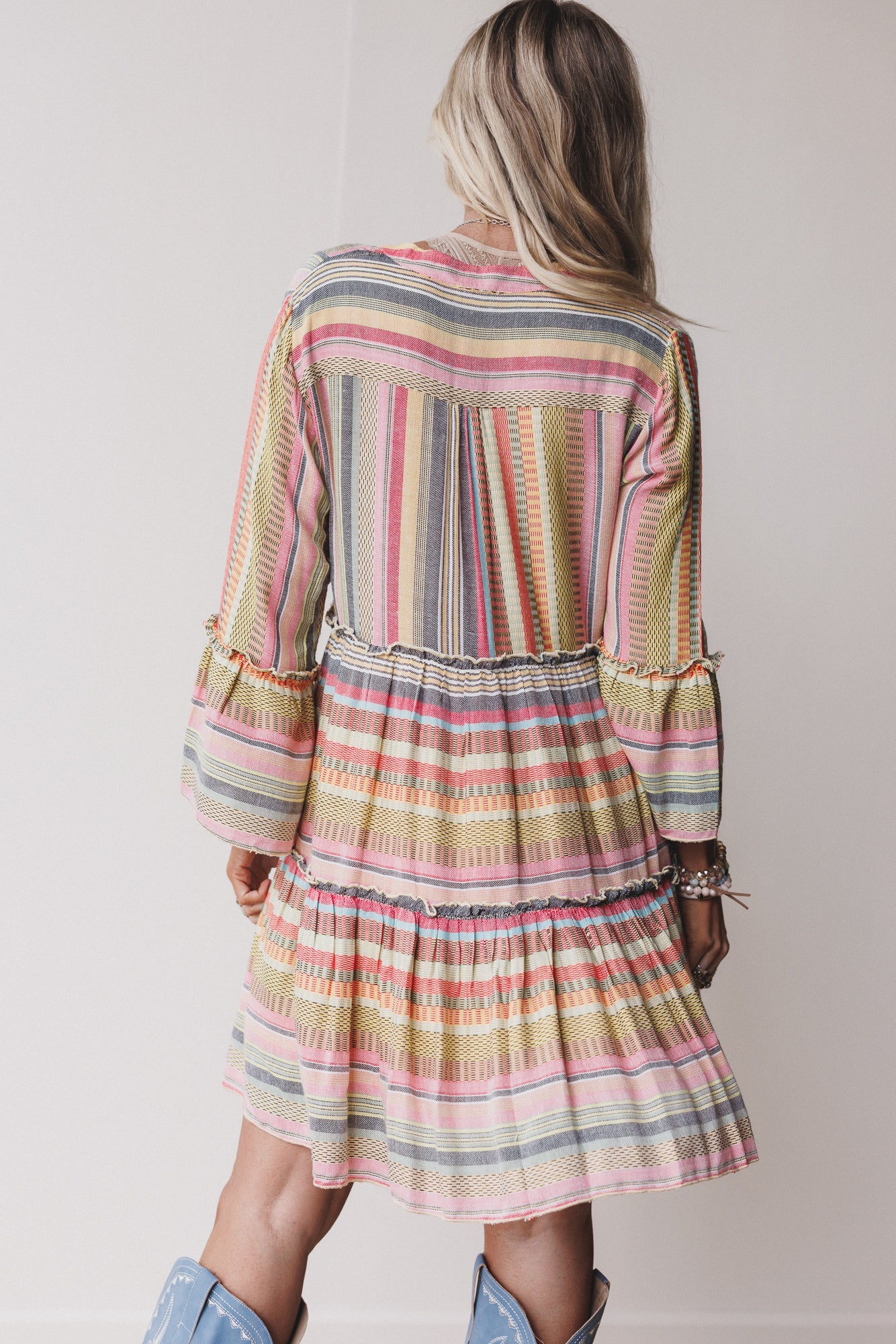 Keepsake Striped Dress - Yellow Multi