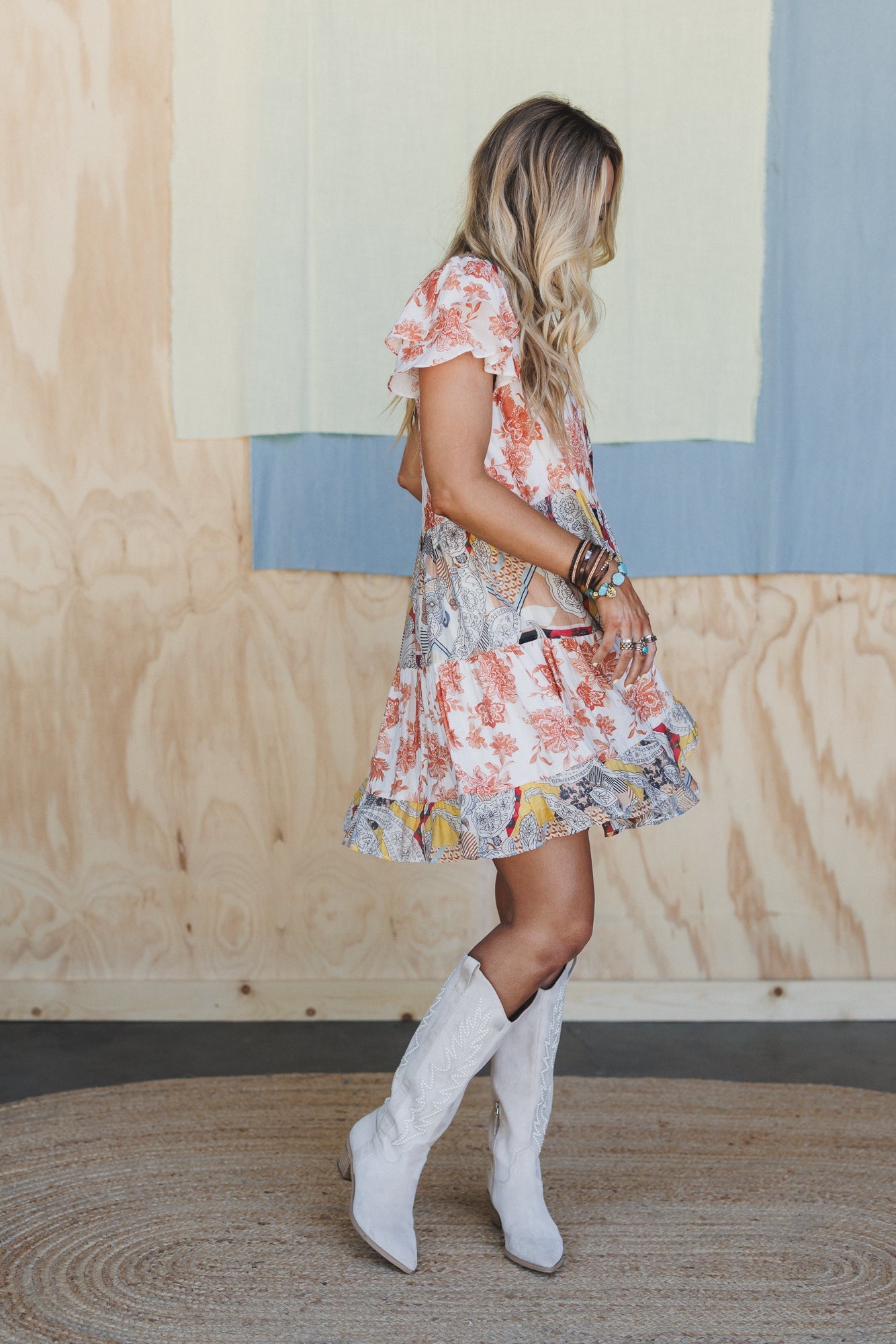 Wander Layers Print Dress - Multi