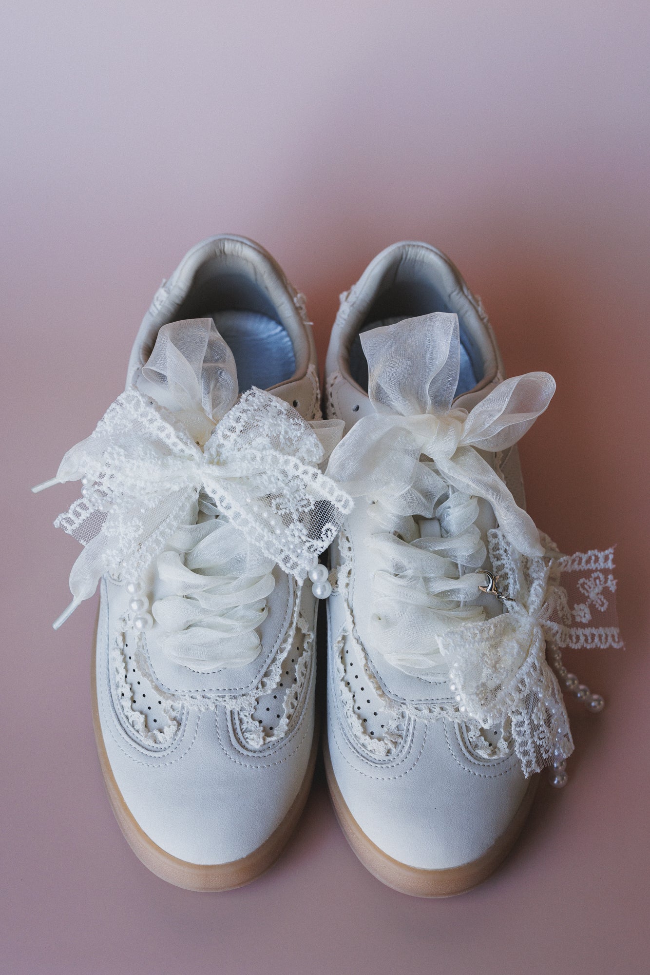 Make It Yours Bow Embroidered Sneakers - Ivory