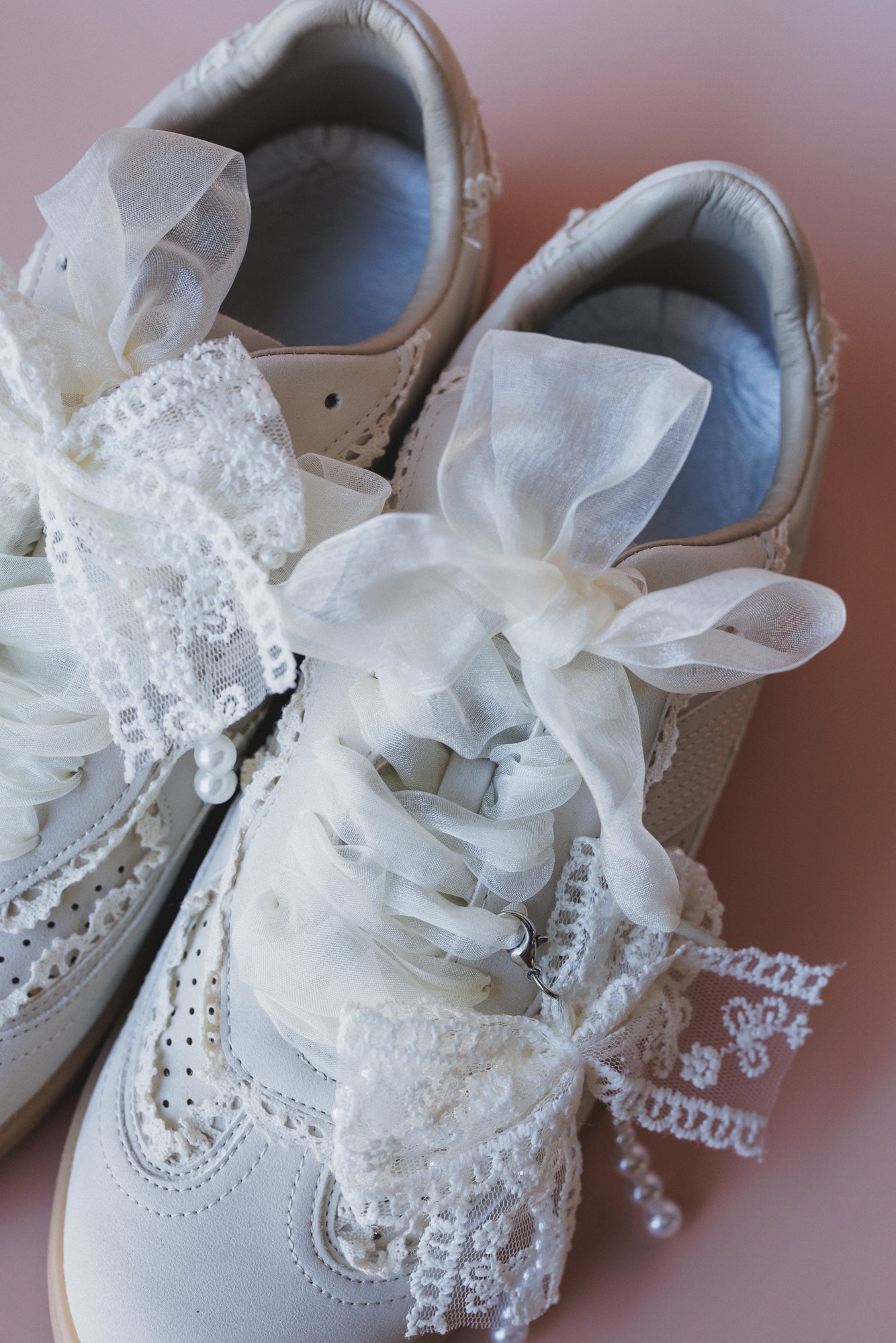 Make It Yours Bow Embroidered Sneakers - Ivory