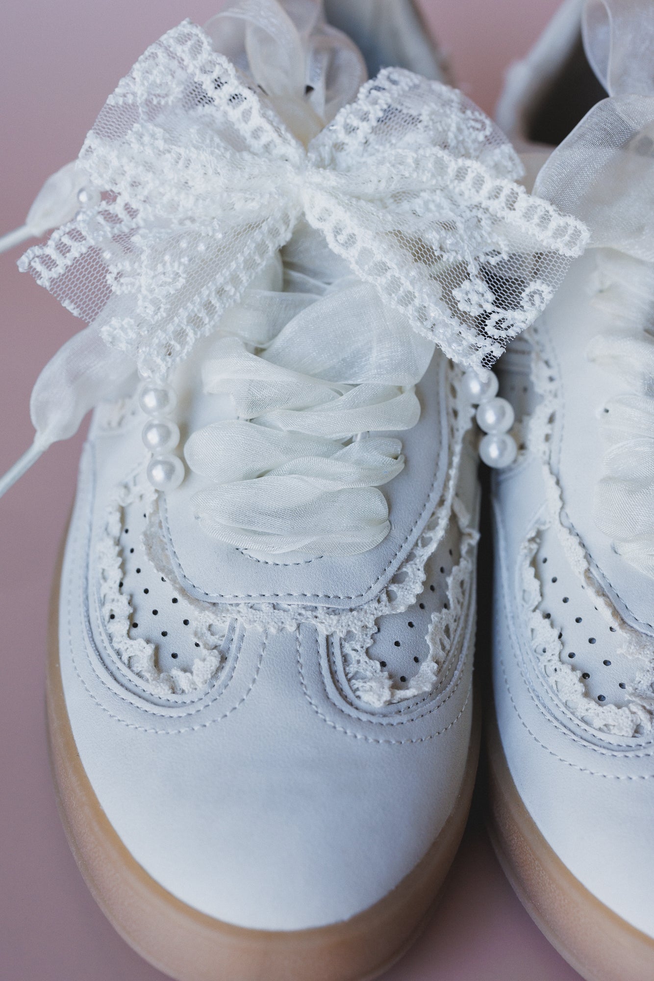 Make It Yours Bow Embroidered Sneakers - Ivory
