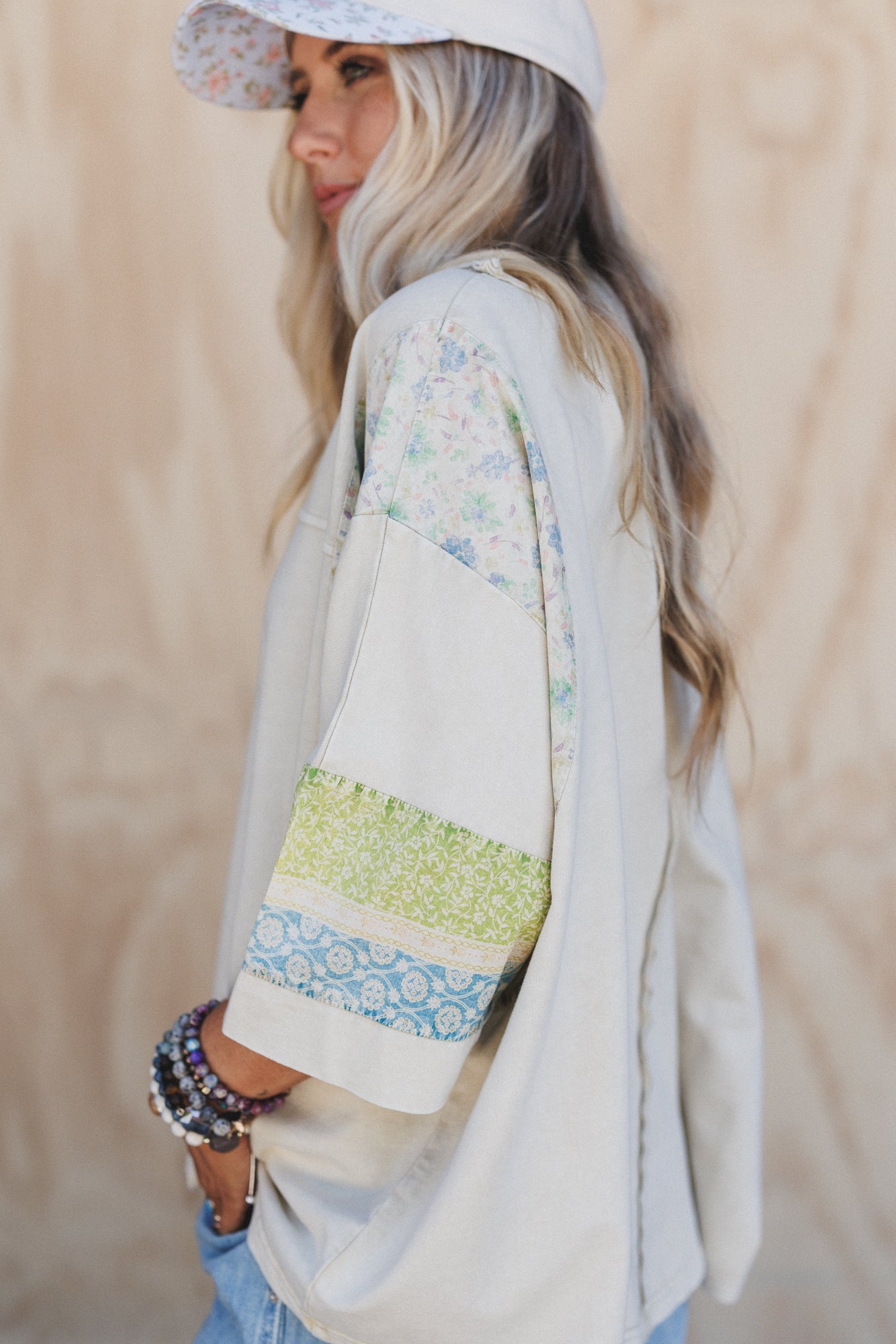 Find Your Path Mix Print Top - Sage