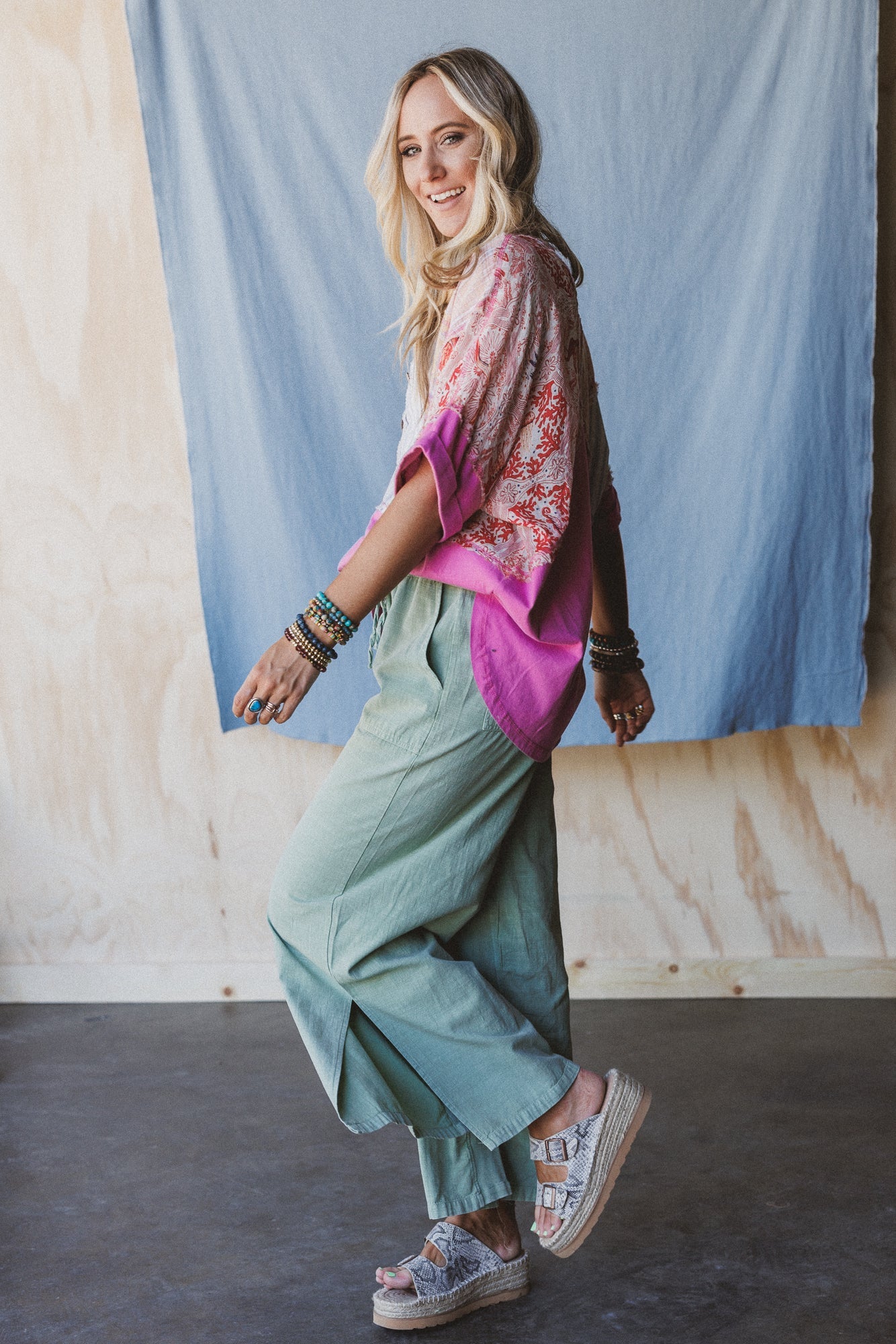Dream Awake Wide Leg Pants - Sage