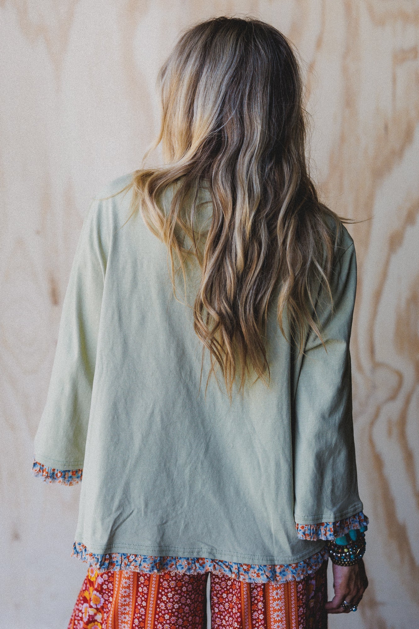 Dove Song Peace Graphic Top - Sage