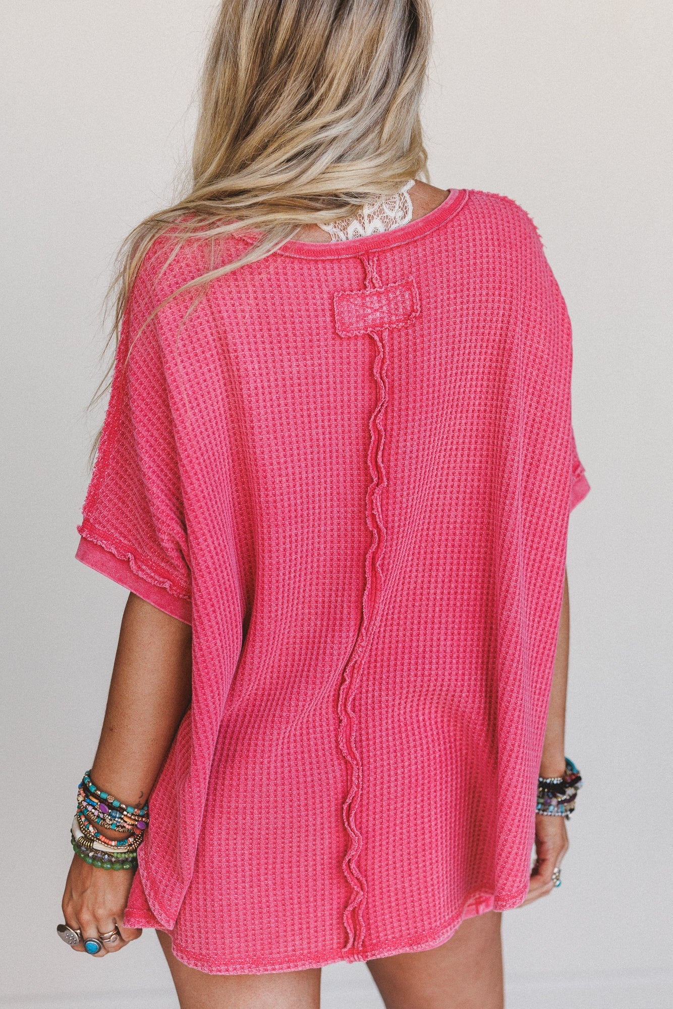 Next Stop Thermal Knit Top - Red