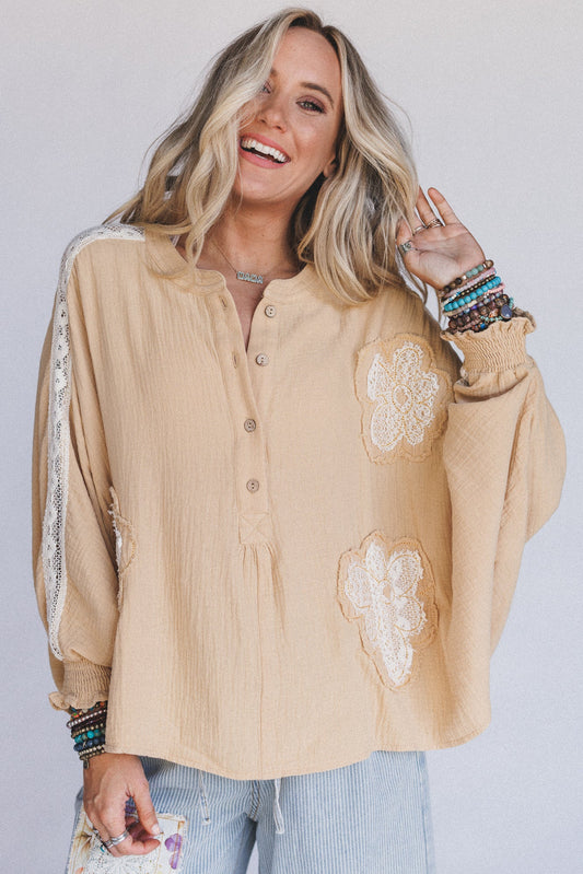 Soul Stir Crochet Trim Top - Yellow