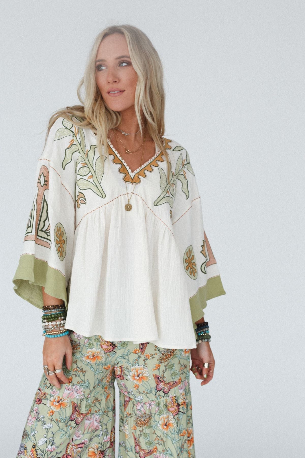 Chateau Chic Babydoll Top - Natural