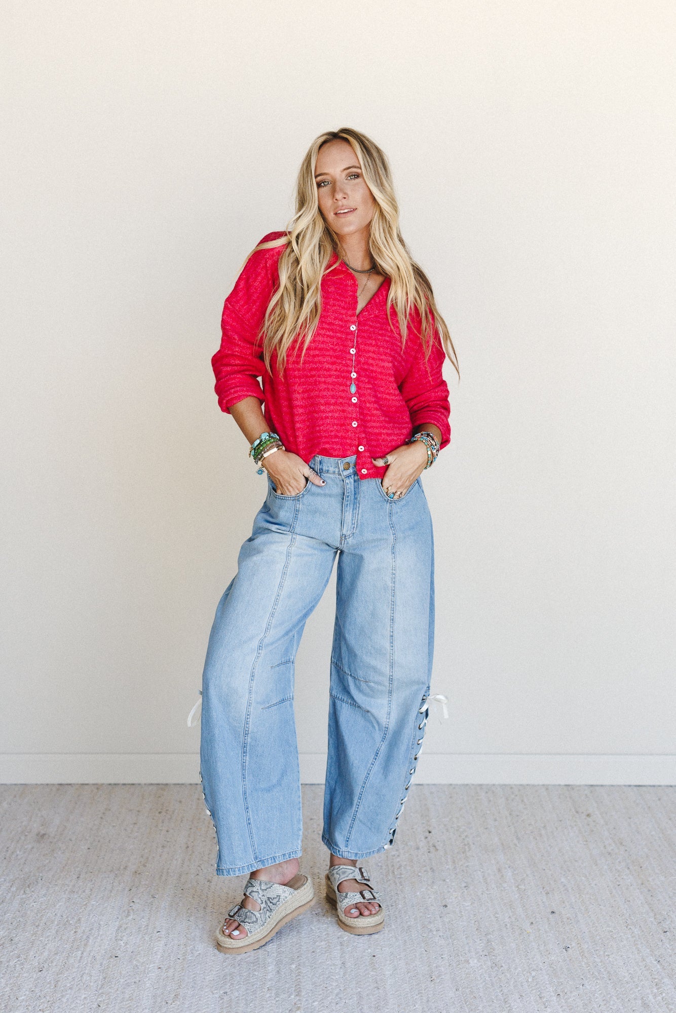 Starlace Wide Leg Jeans - Denim