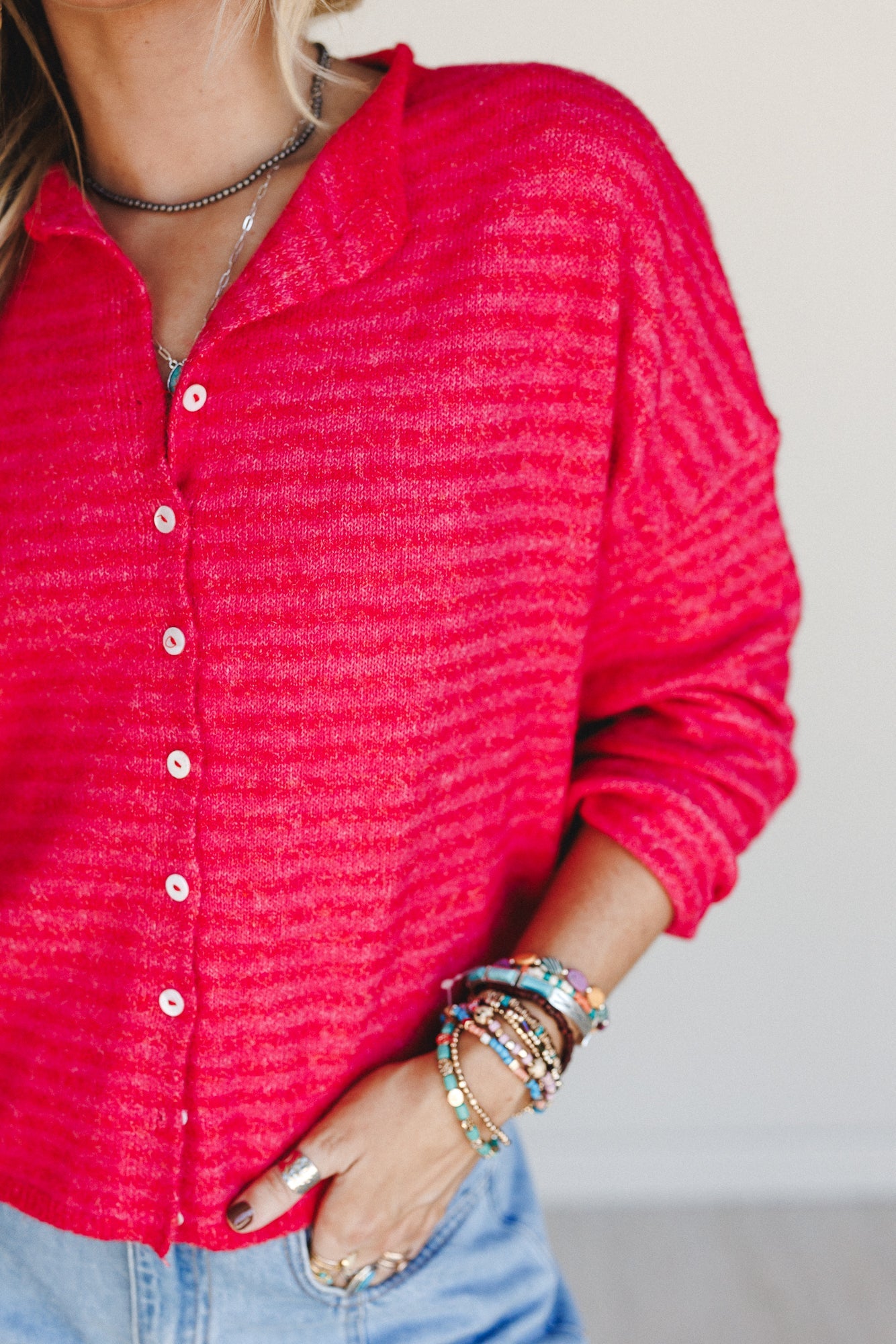 Day Trip Sweater - Red