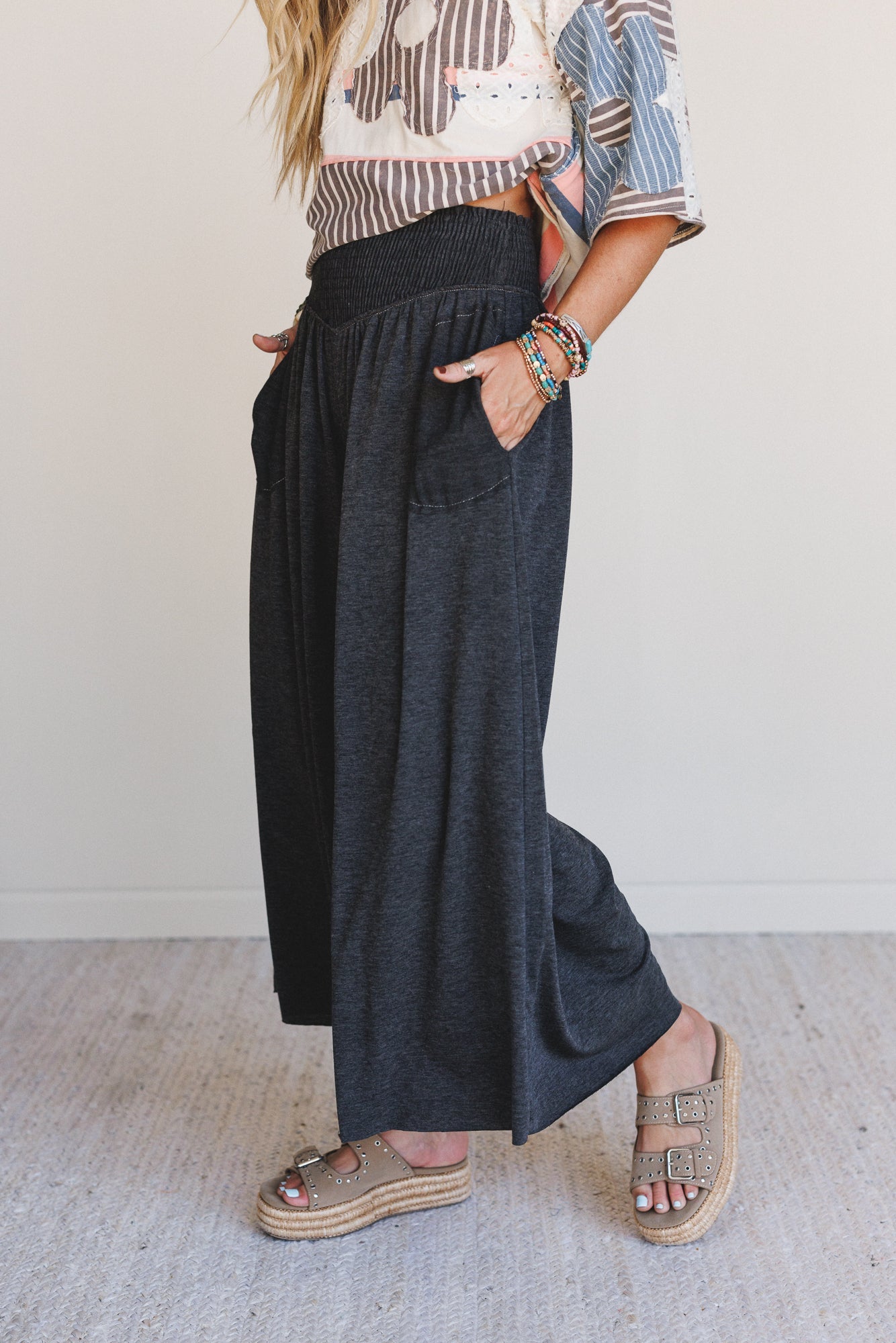 The Nest My Time Pants - Heather Charcoal