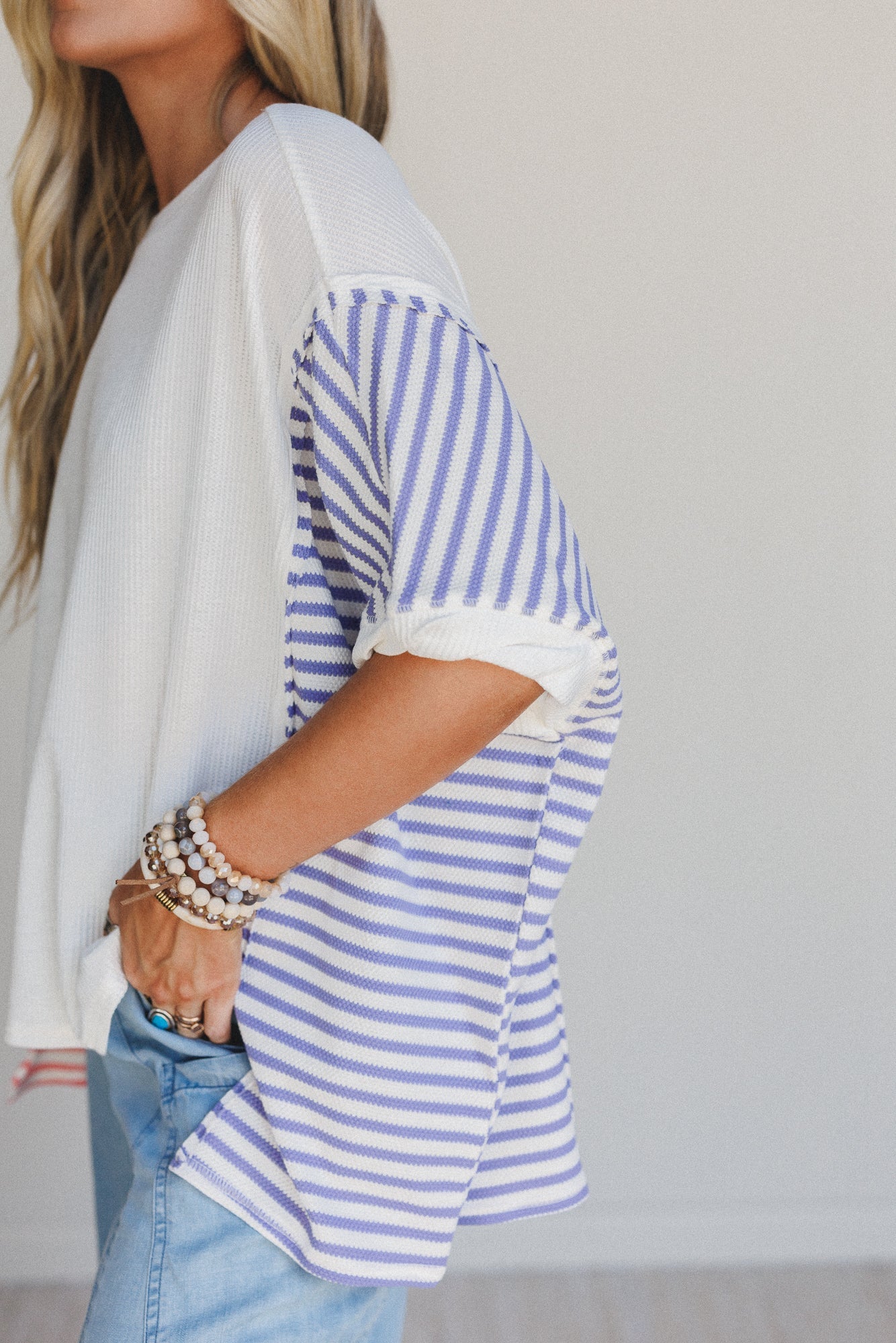 Sweet Stripes Top - Off White