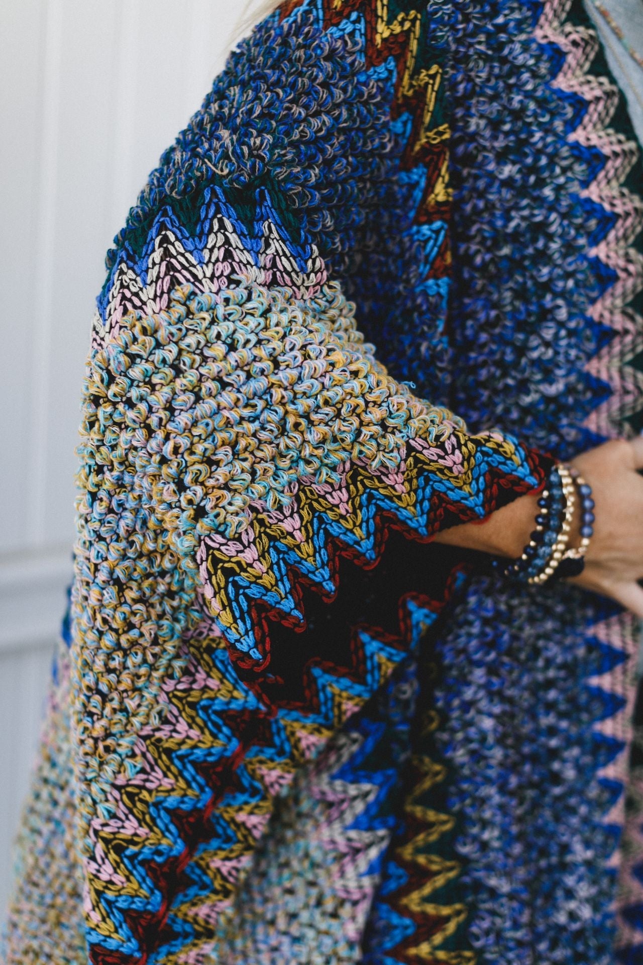 Desert Dreams Crochet Ruana - Cobalt