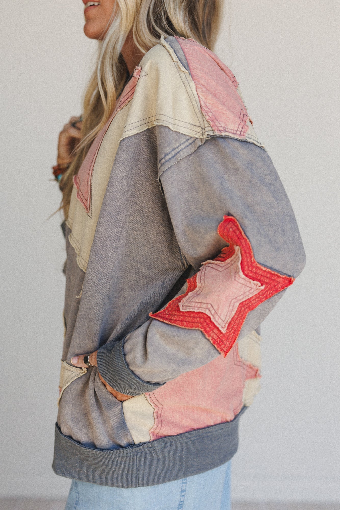 Pop Star Patchwork Top - Blue