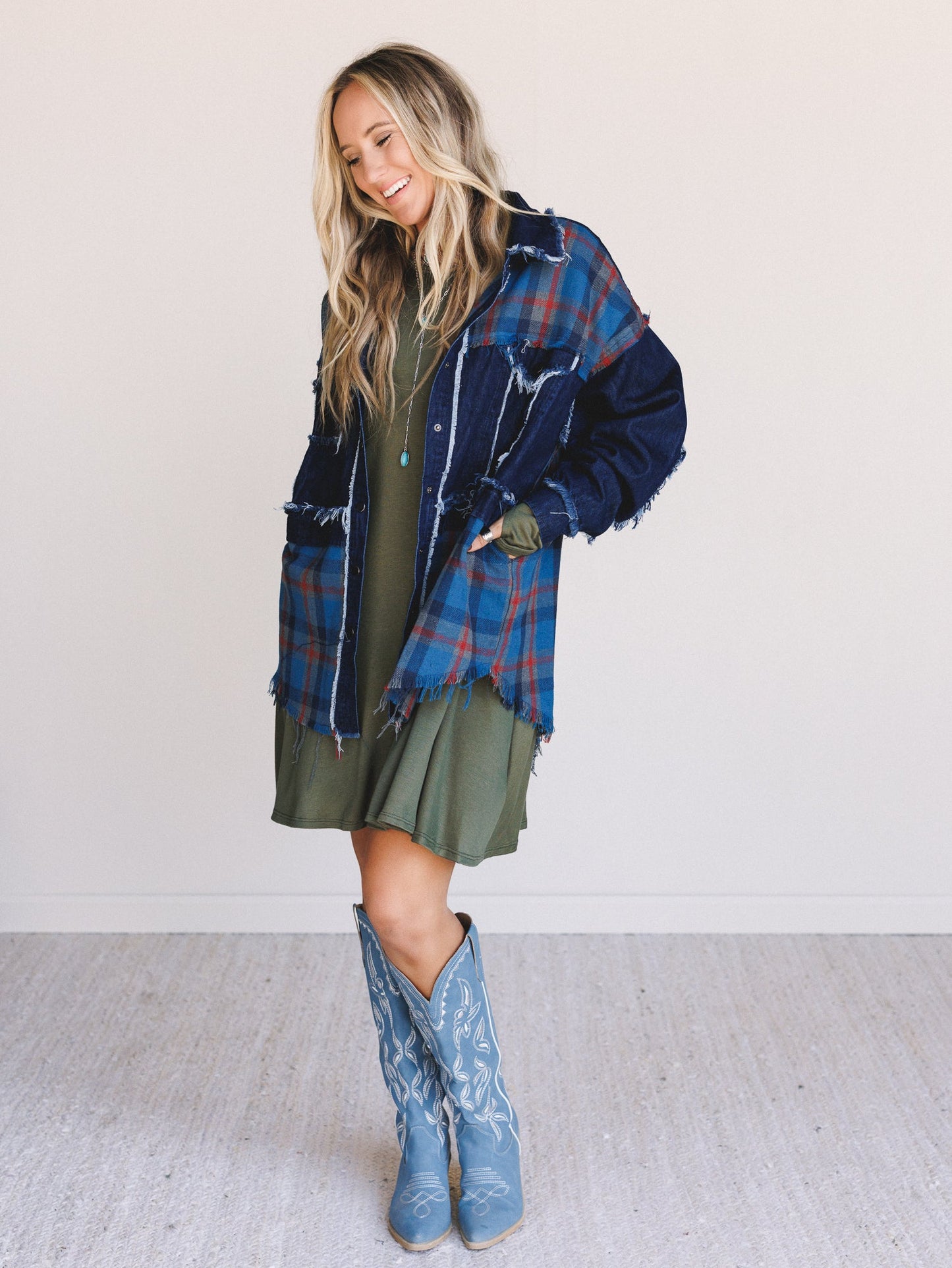 Sundown Flannel Top - Denim